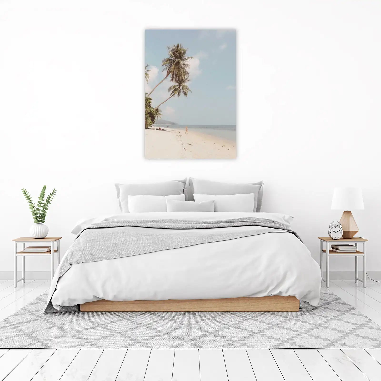 Serene Palm Paradise Beach Wall Art