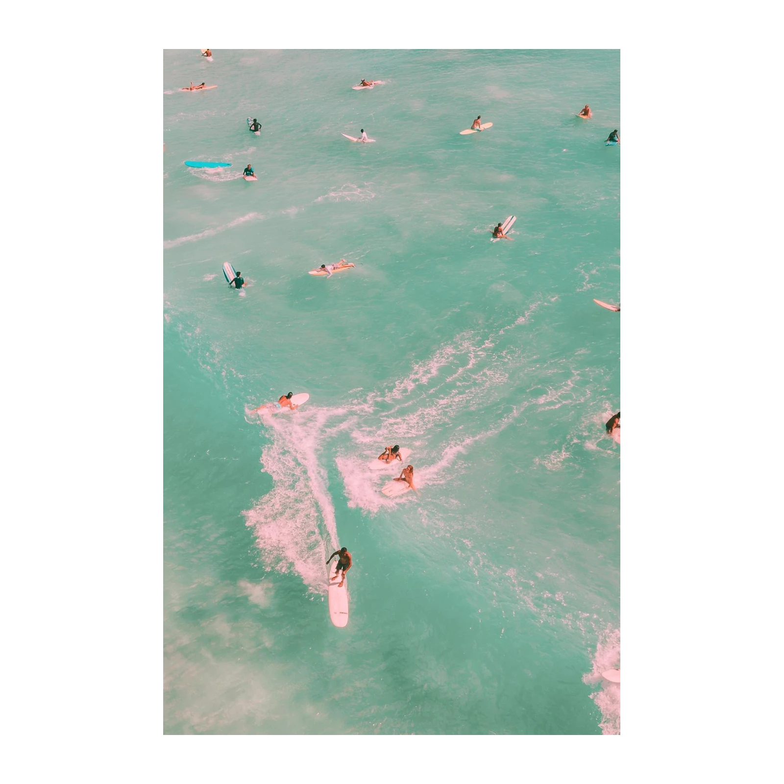 Ocean Surf Vibes Aerial Wall Art