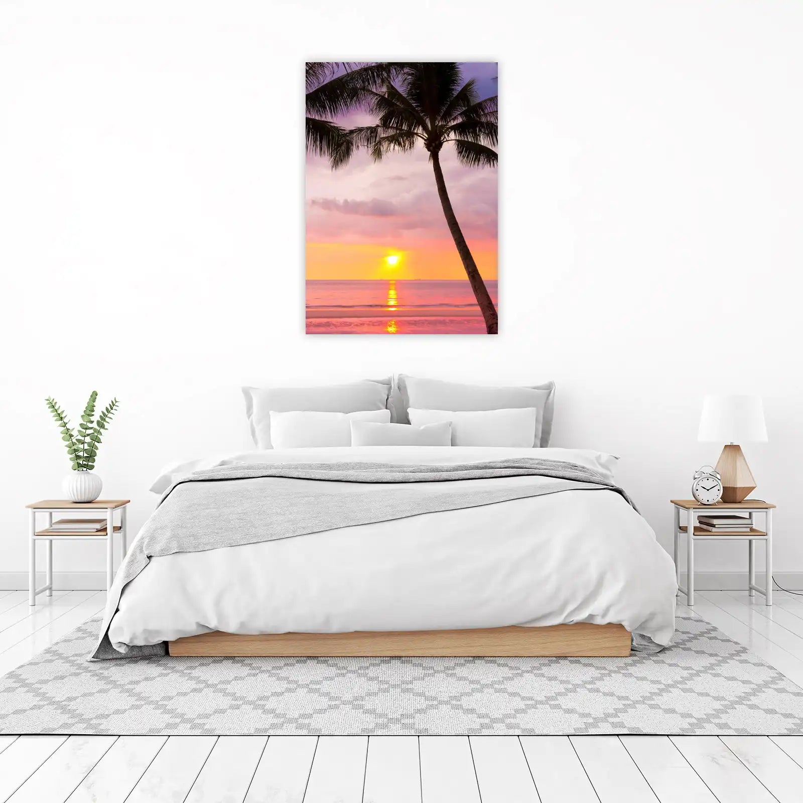Tropical Sunset Palm Tree Wall Art