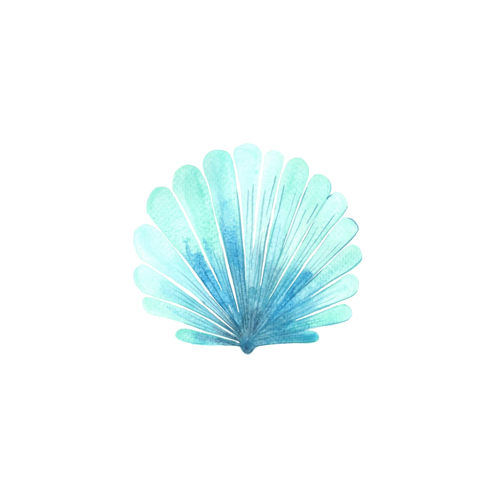 Ocean Breeze Seashell Watercolor Wall Art
