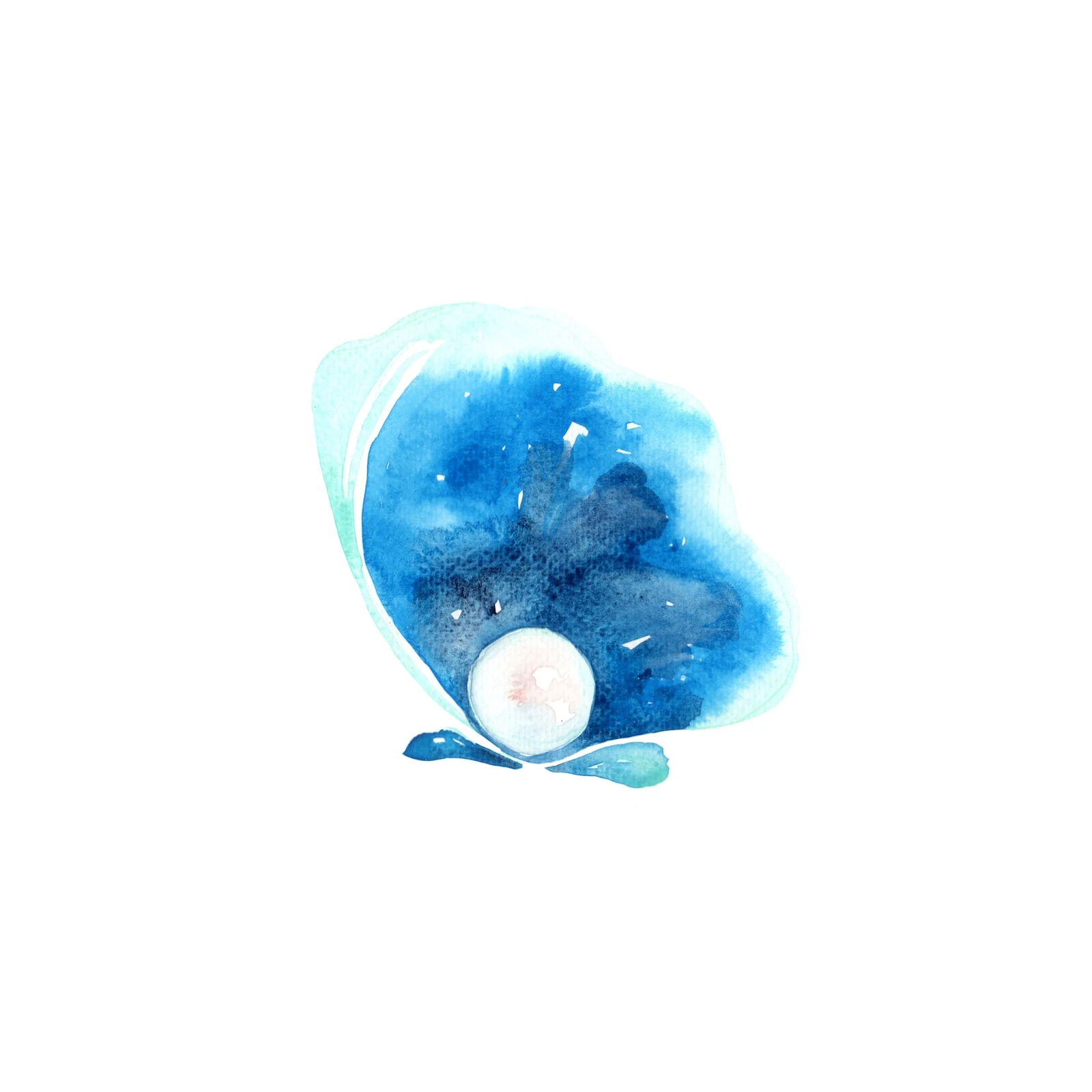 Ocean Pearl Dream Watercolor Wall Art