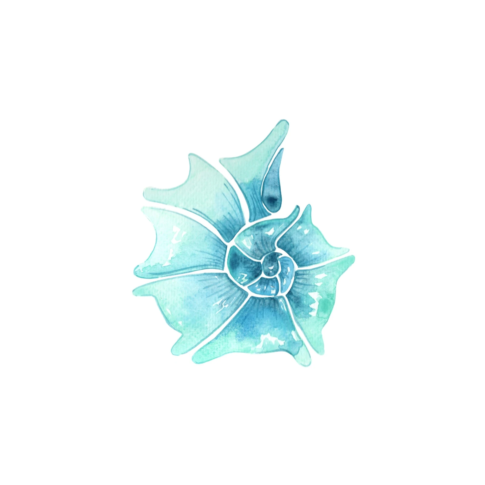 Serene Ocean Swirl Nautilus Wall Art