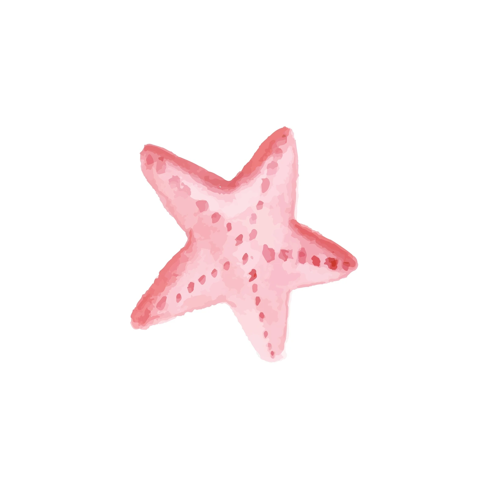 Charming Pink Starfish Watercolor Wall Art