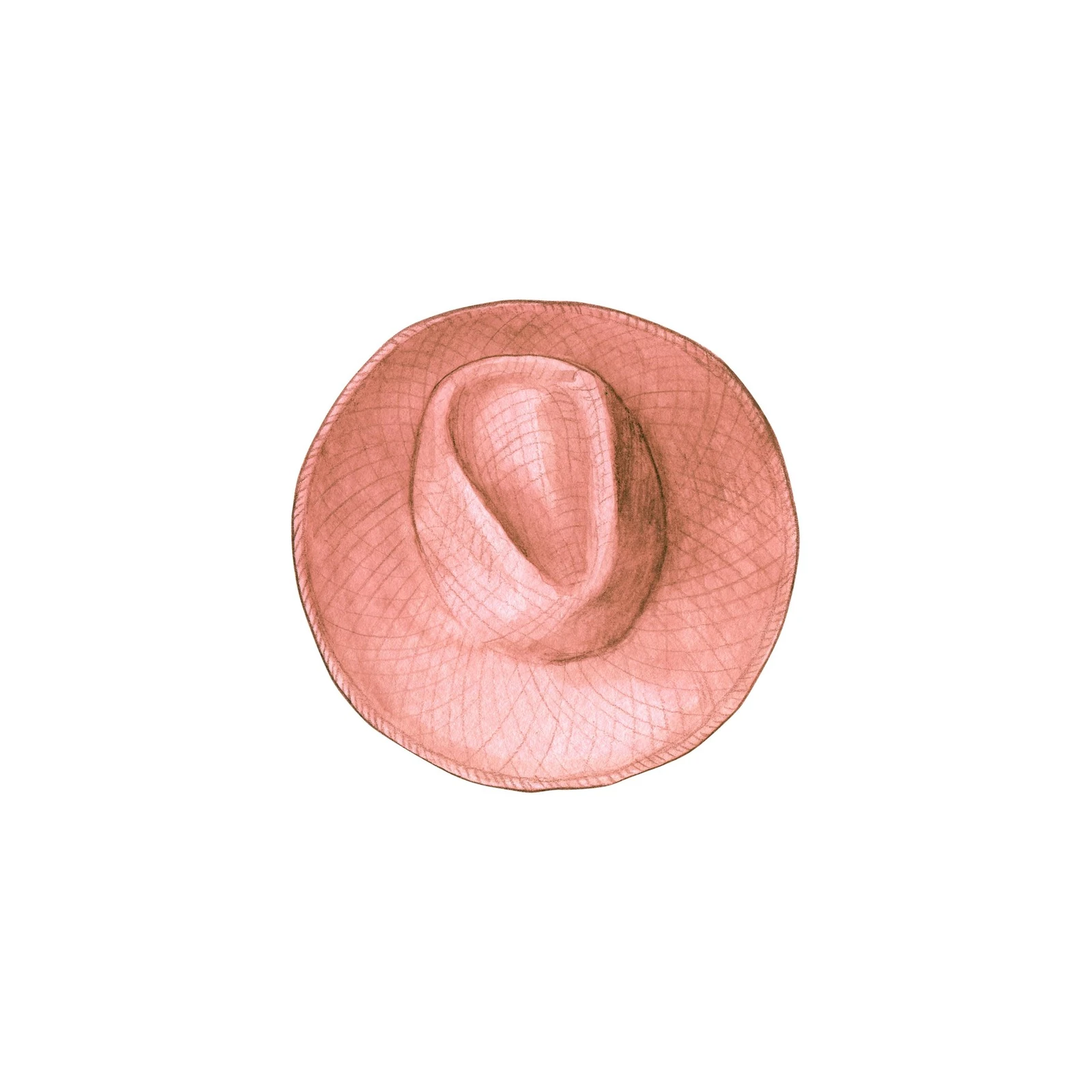 Bohemian Fedora Watercolor Wall Art