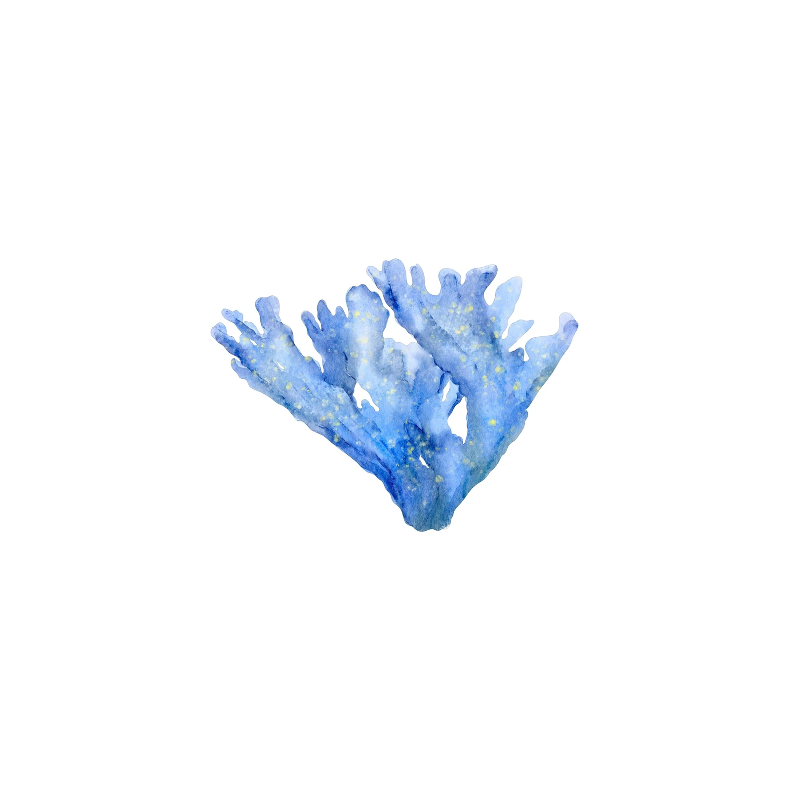 Blue Coral Watercolor Ocean Art Wall Art