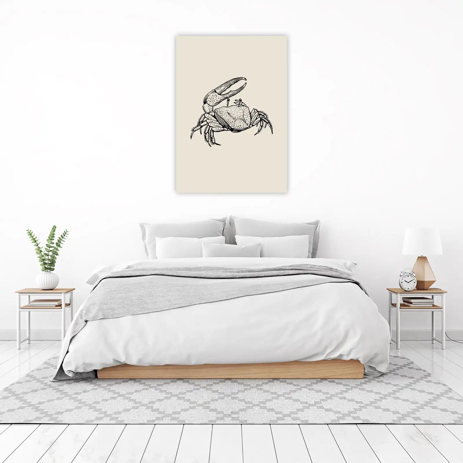 Vintage Crab Sketch Wall Art