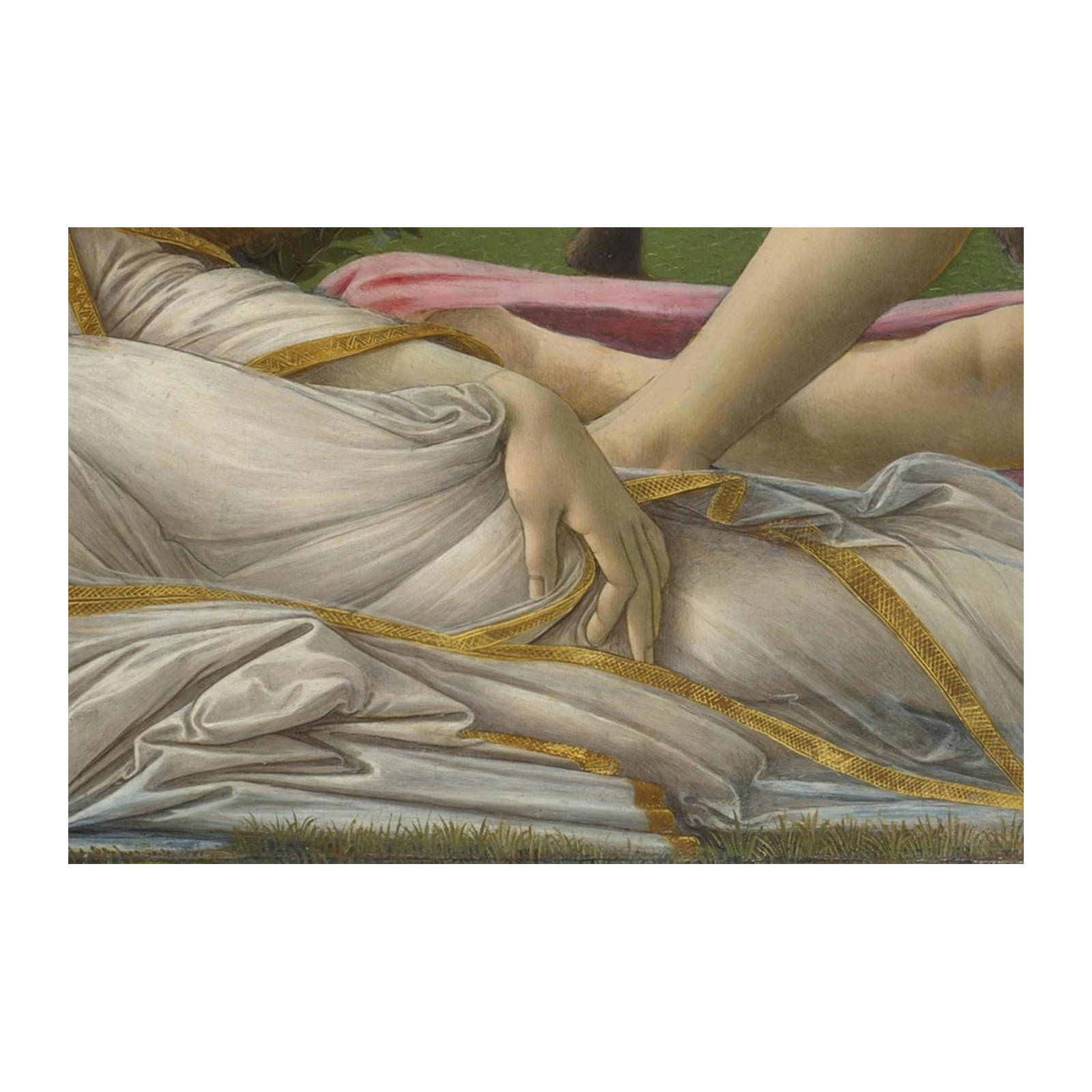 Elegant Reclining Figure Gold Trim Wall Art