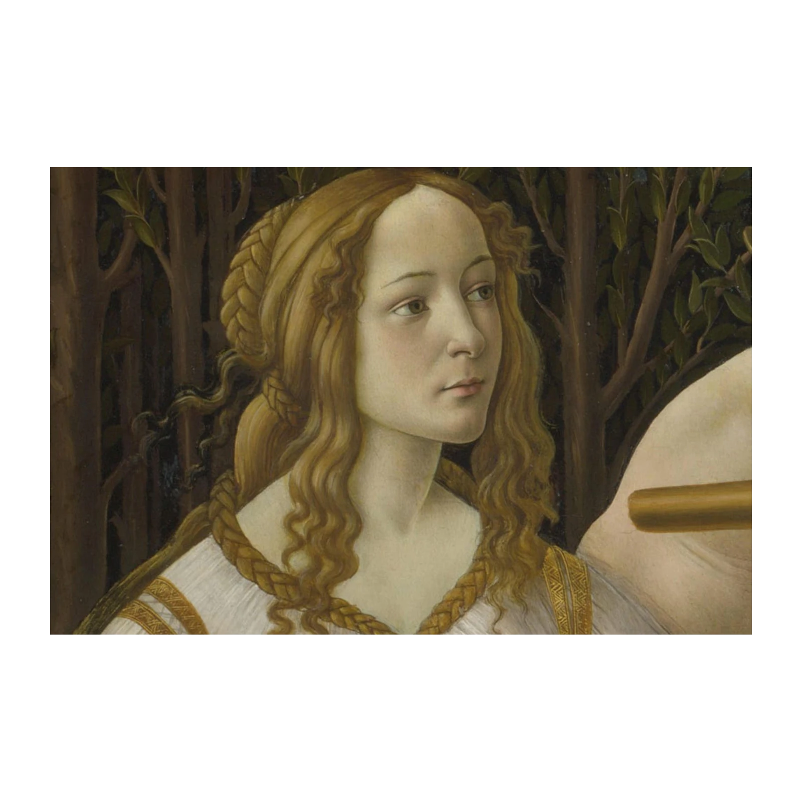 Renaissance Beauty Portrait Gold Trim Wall Art