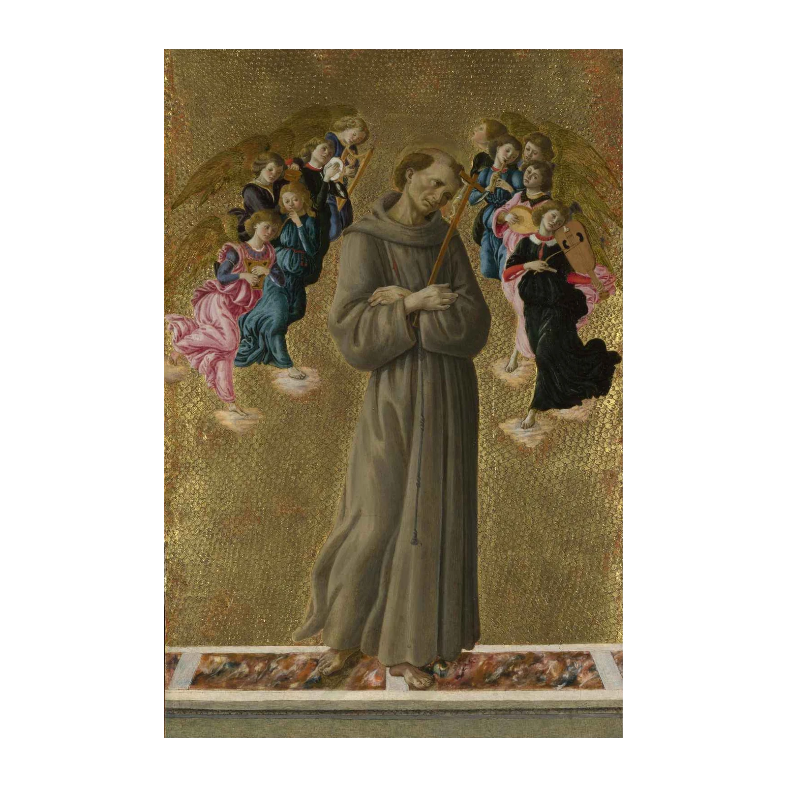 Saint Francis Adored by Angels Wall Art