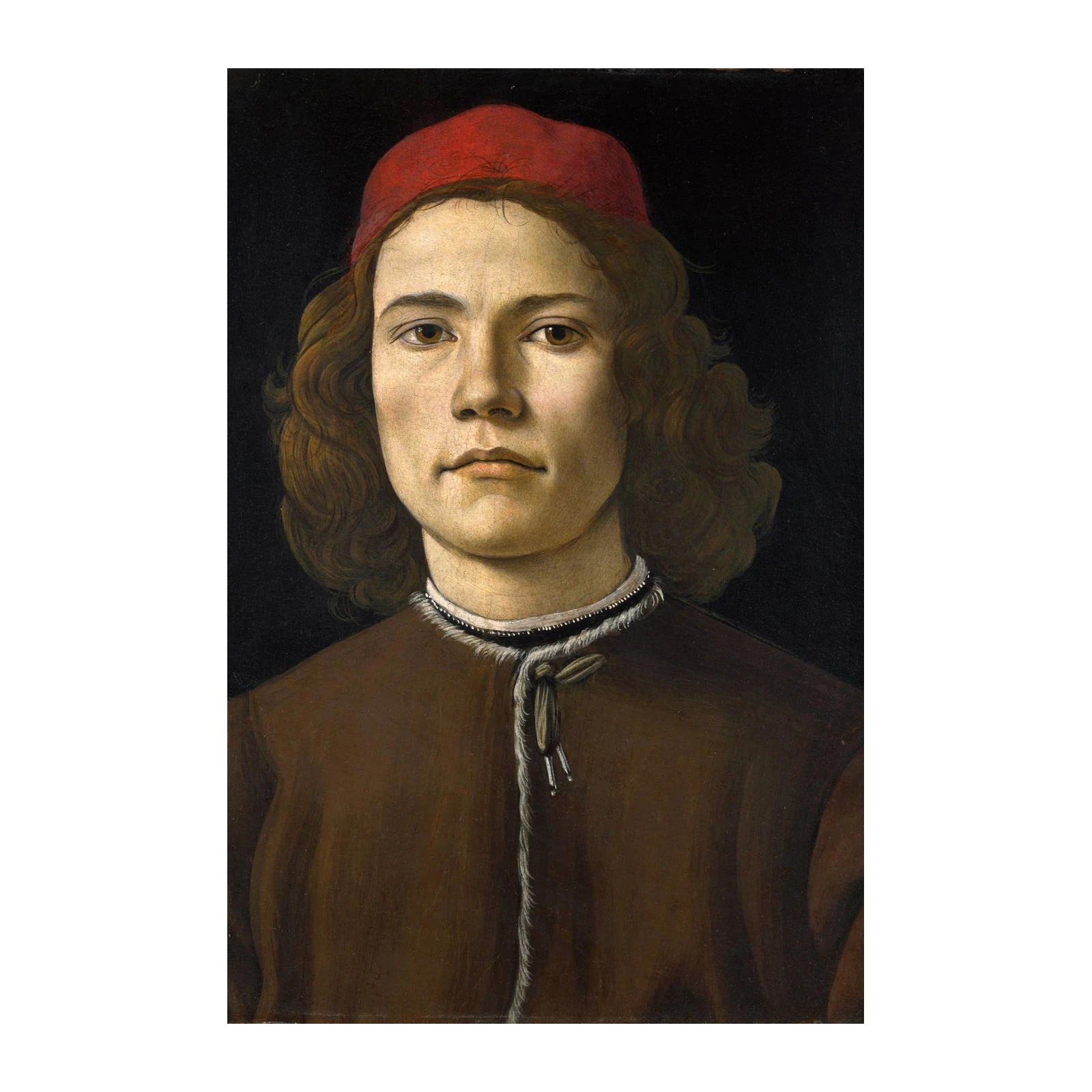 Renaissance Portrait Young Man Red Cap Wall Art