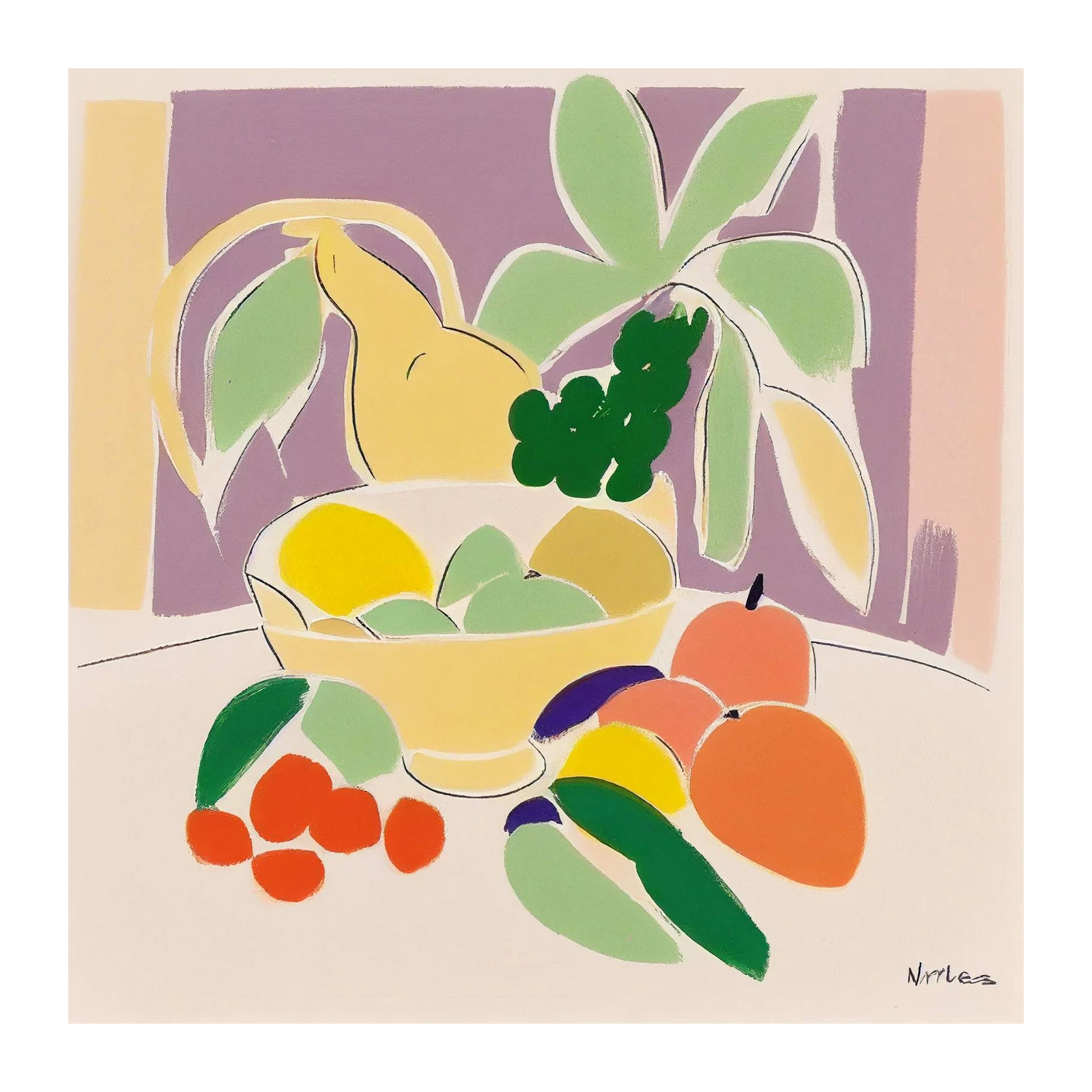 Vibrant Fruit Still Life Wall Art