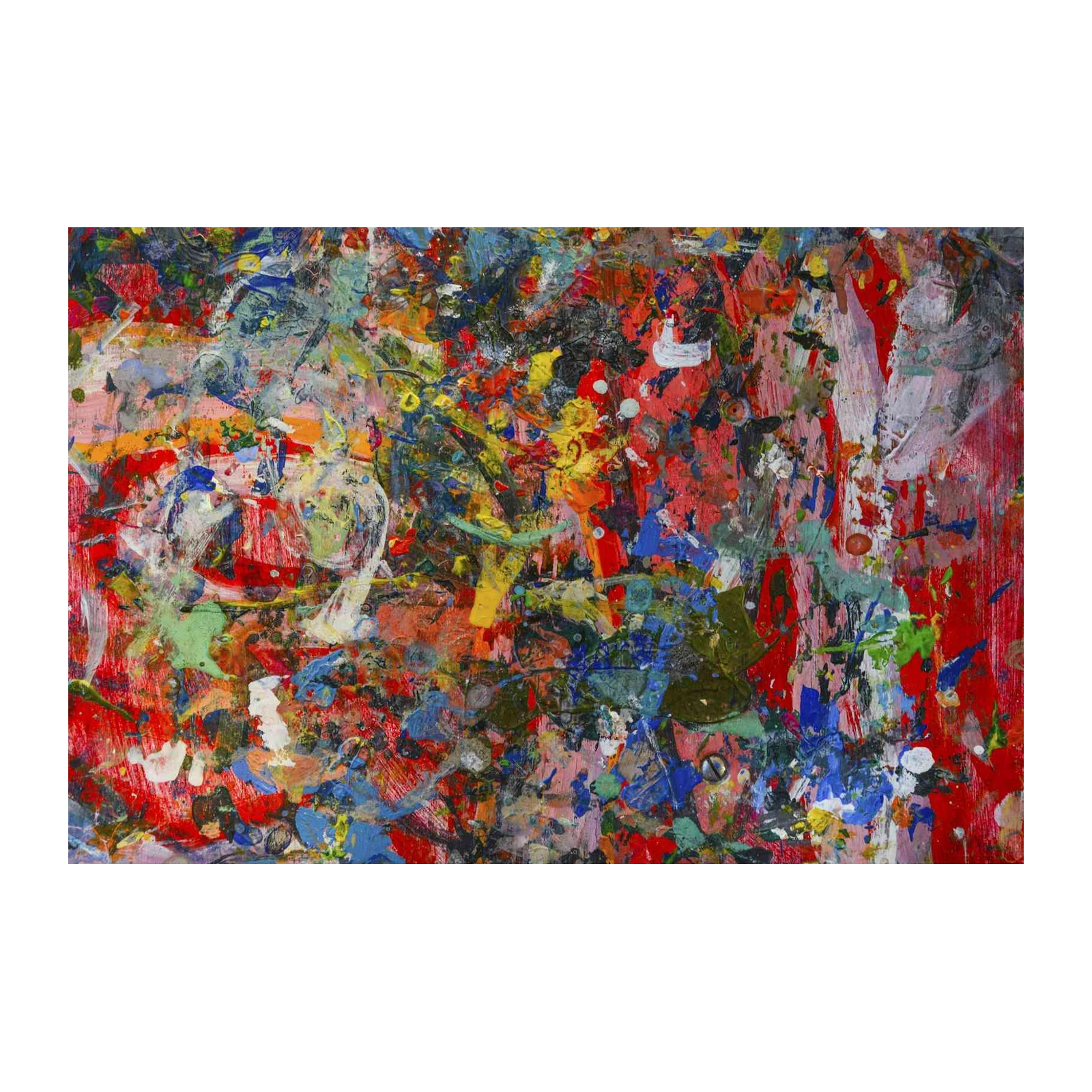 Vibrant Chaos Abstract Art Wall Art