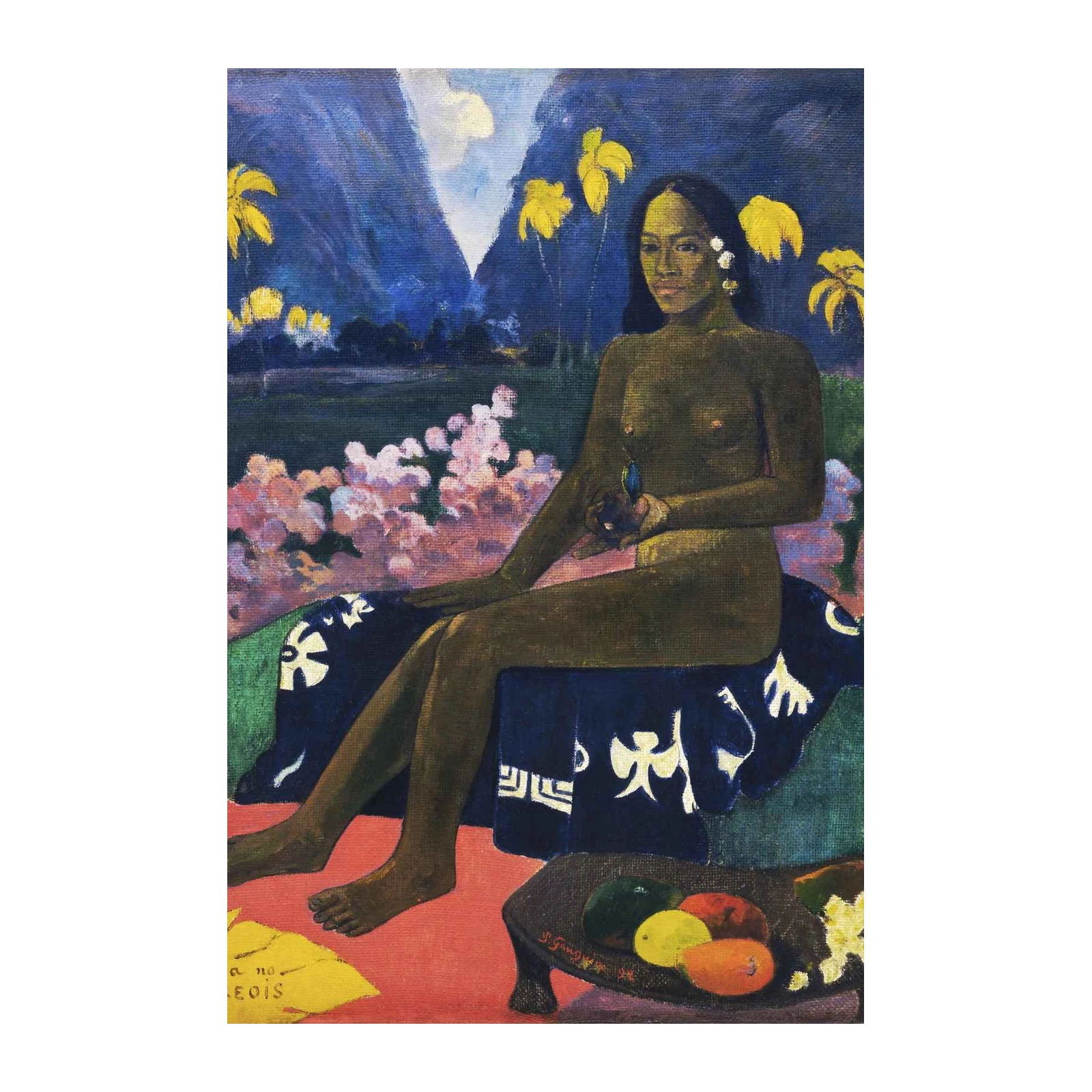 Tahitian Woman Tropical Paradise Wall Art