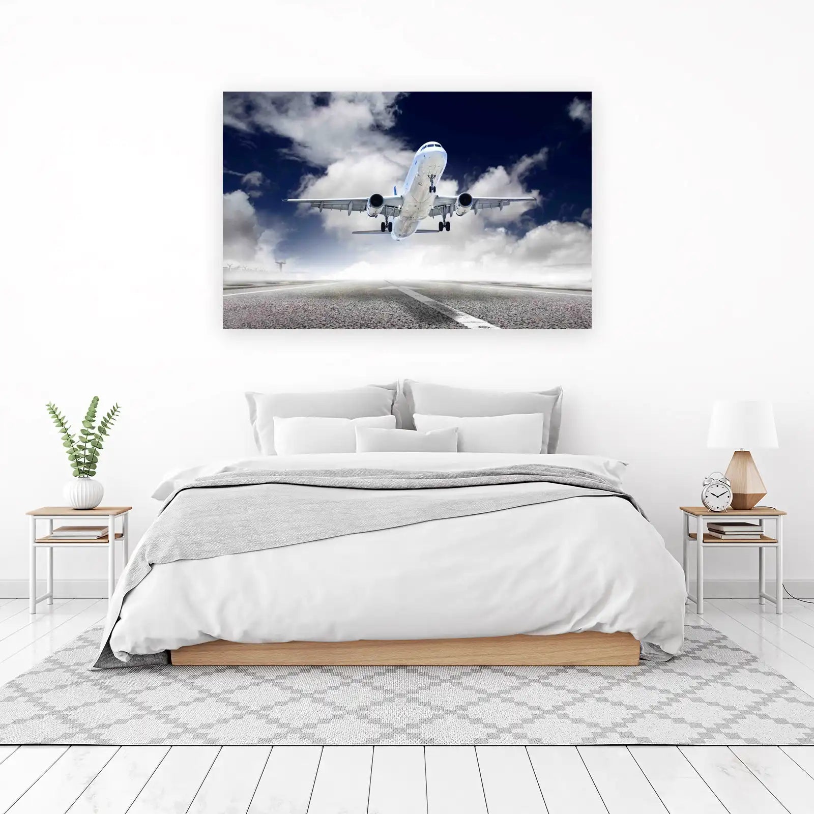 Airplane Takeoff Skies Wall Art