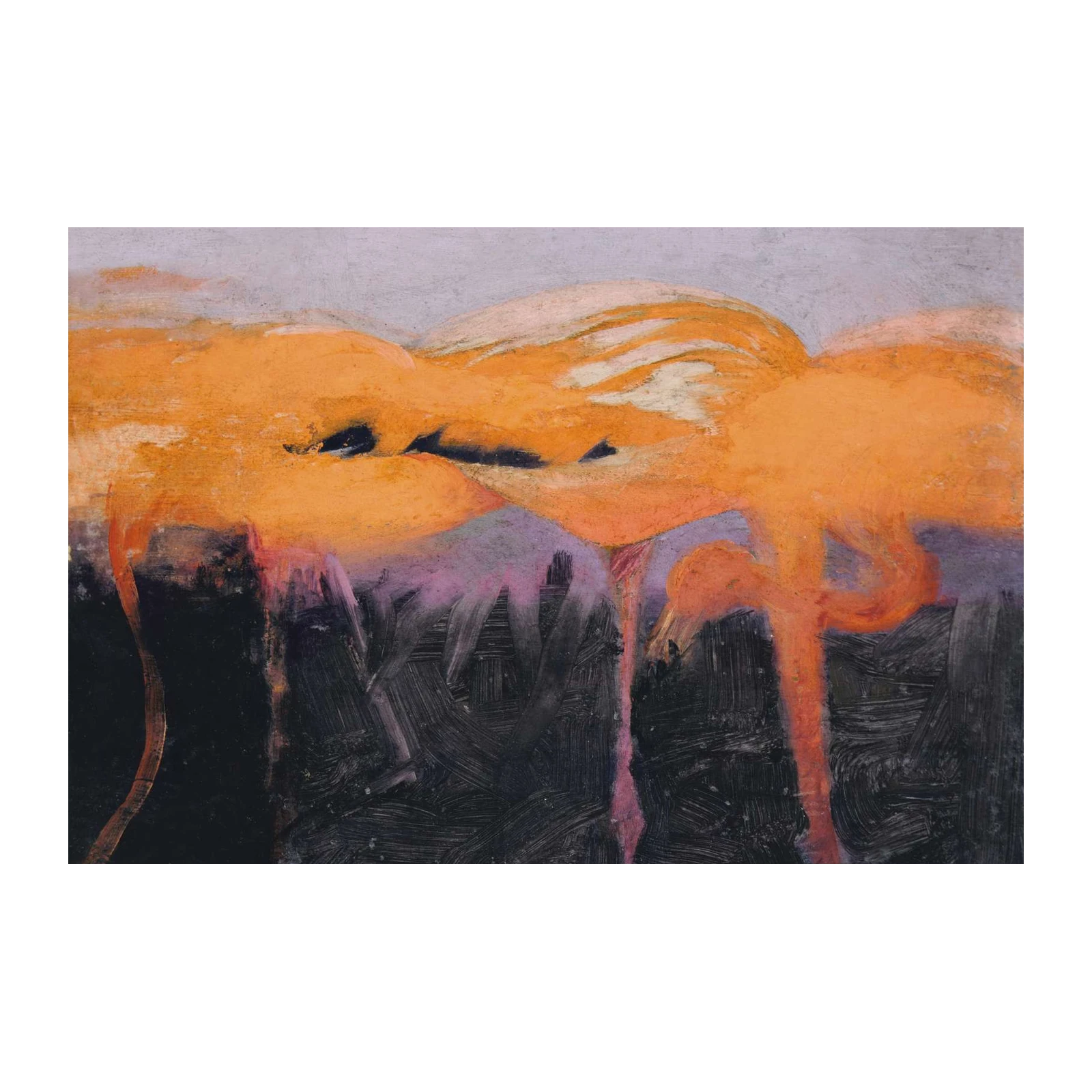 Vibrant Flamingo Abstract Wall Art Wall Art