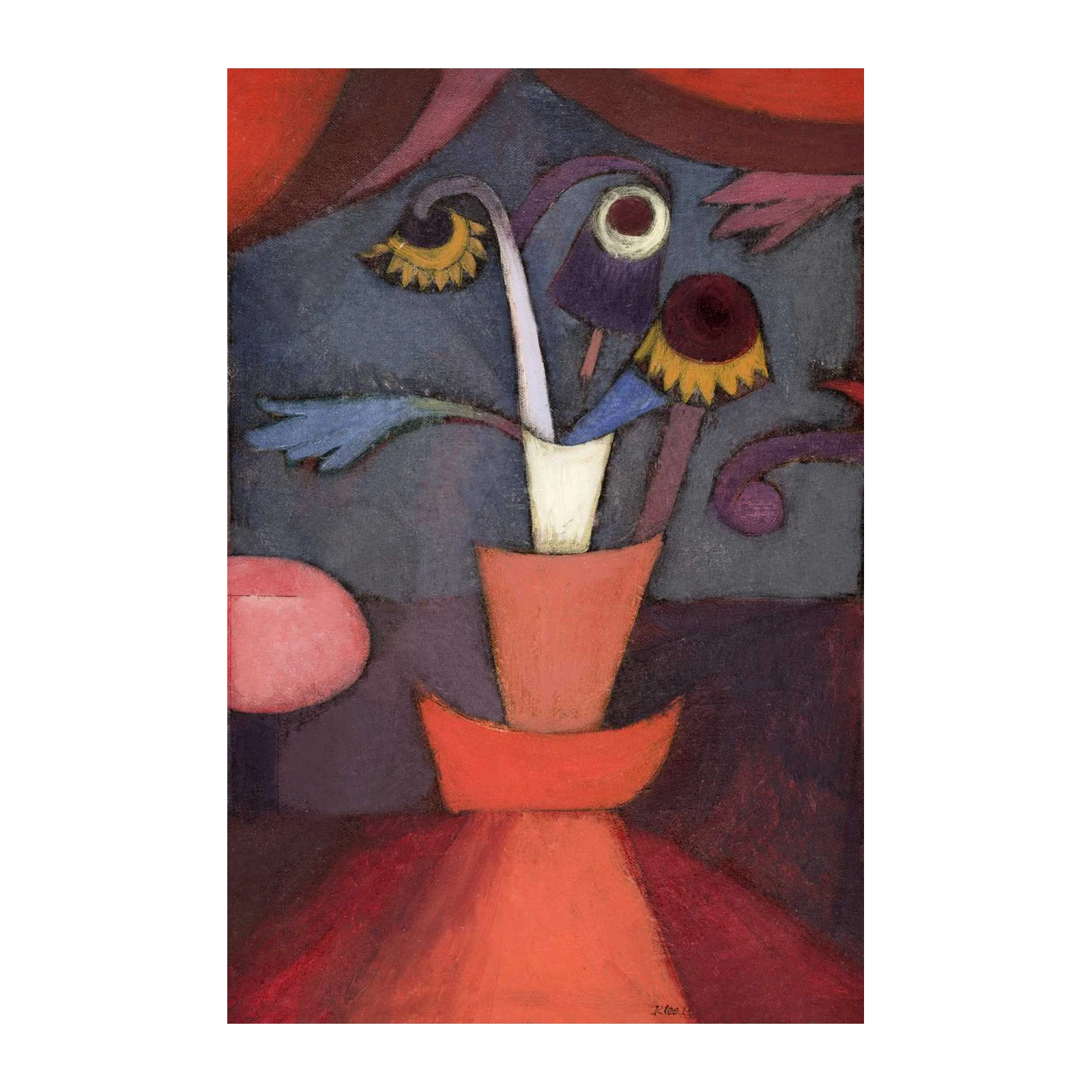 Vase of Flowers Abstract Wall Art
