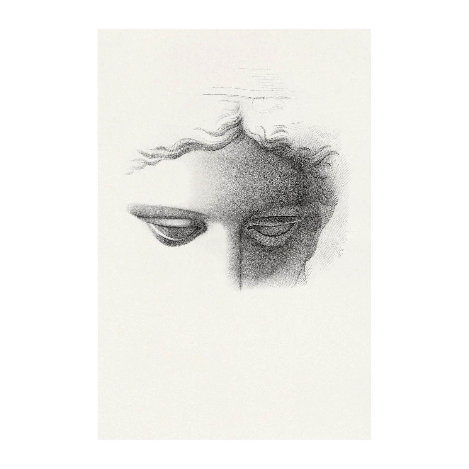 Serene Eyes Classical Pencil Sketch Wall Art