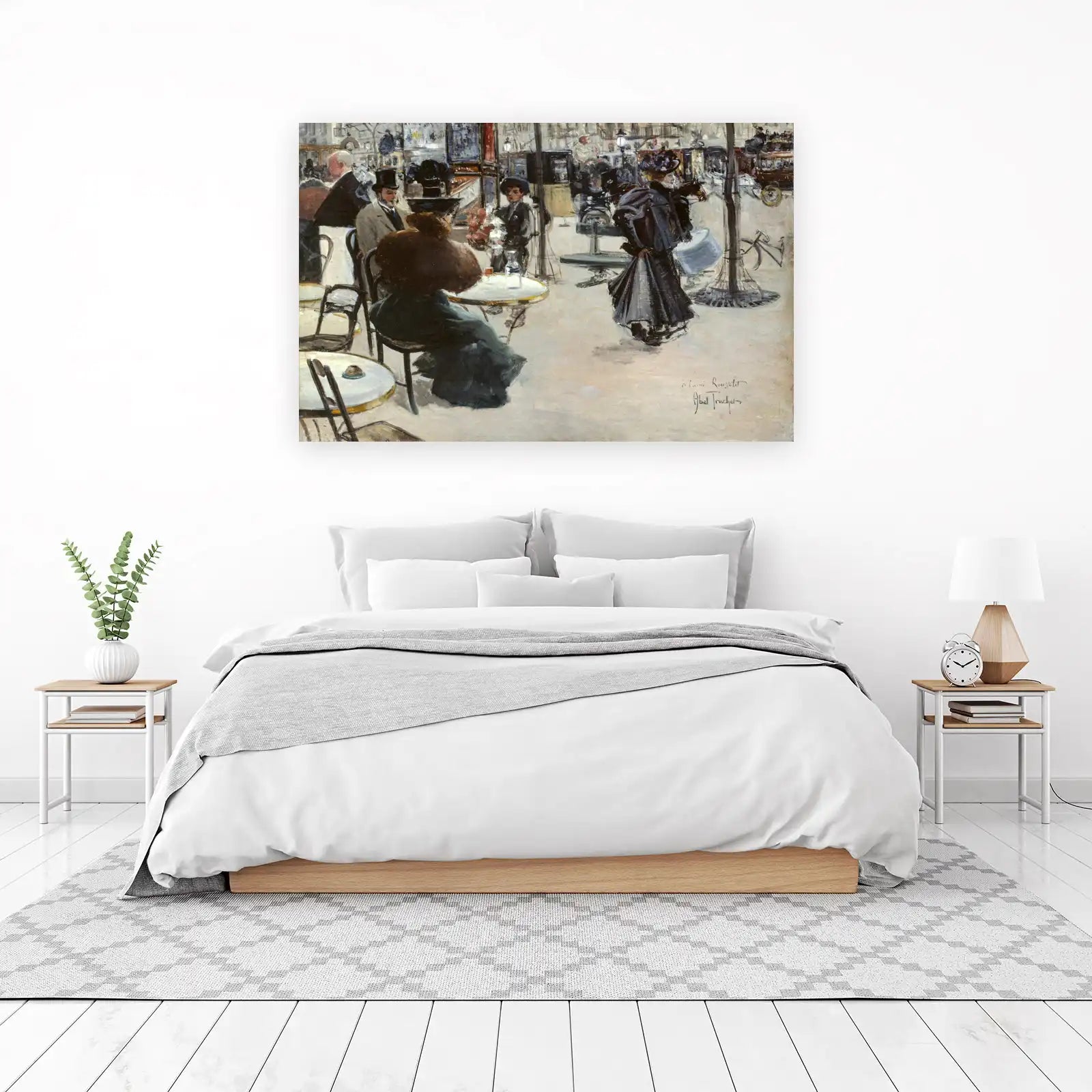 Parisian Cafe Scene Impressionist Wall Art