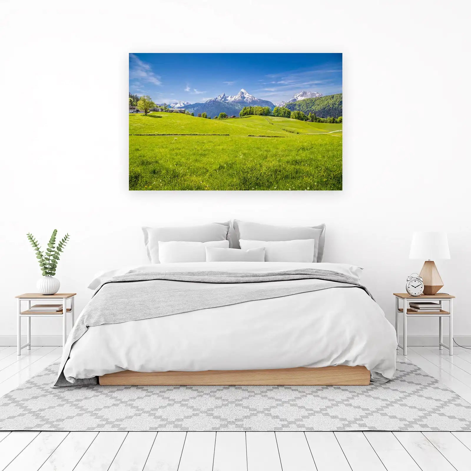 Serene Alpine Meadow Landscape Wall Art