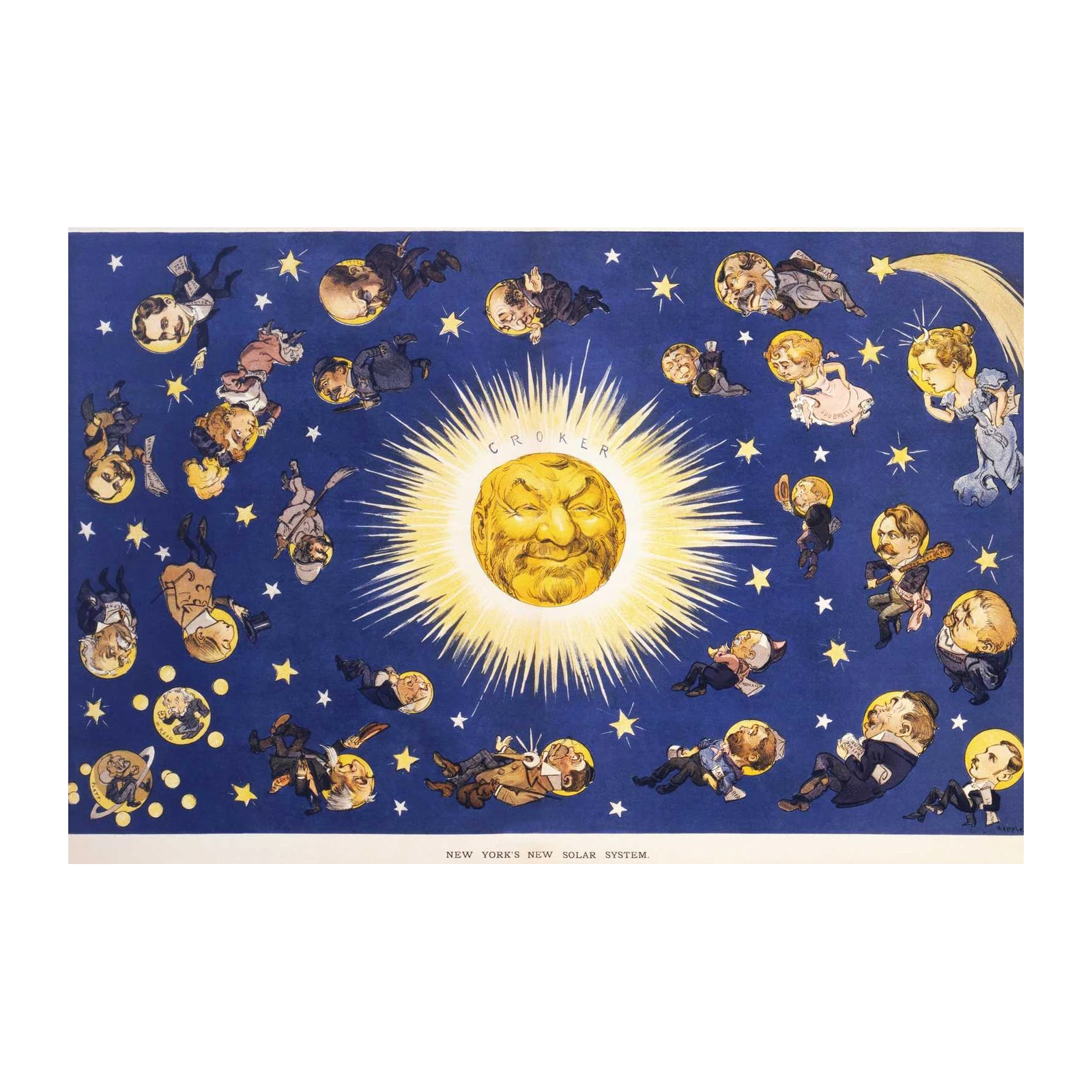 Vintage Political Solar System Wall Art