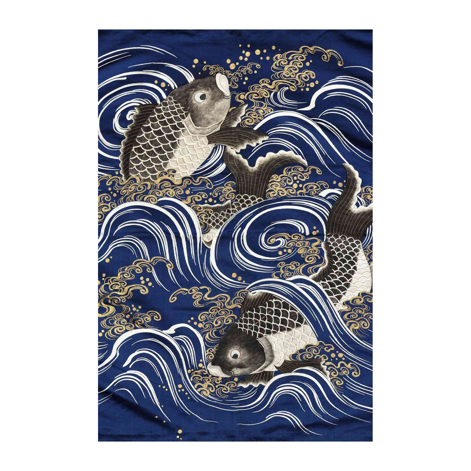 Majestic Koi Fish Waves Wall Art - Japanese Art