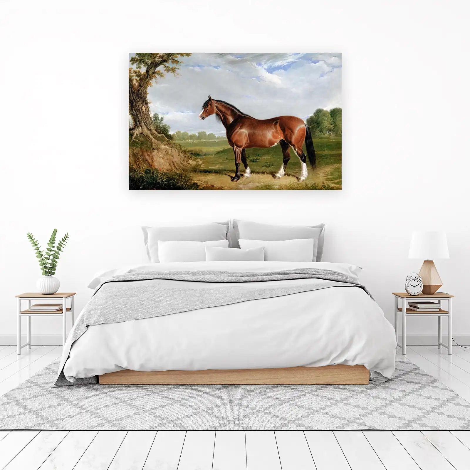 Majestic Bay Horse Landscape Wall Art