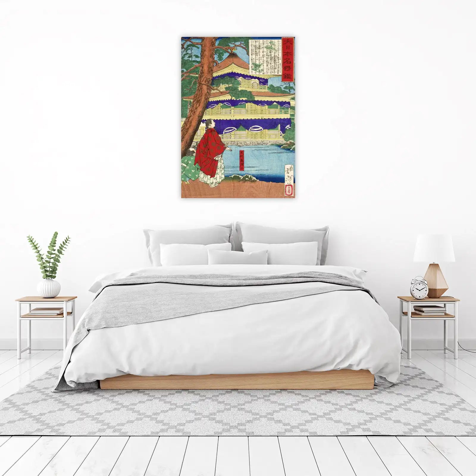 Serene Japanese Temple Scene Wall Art