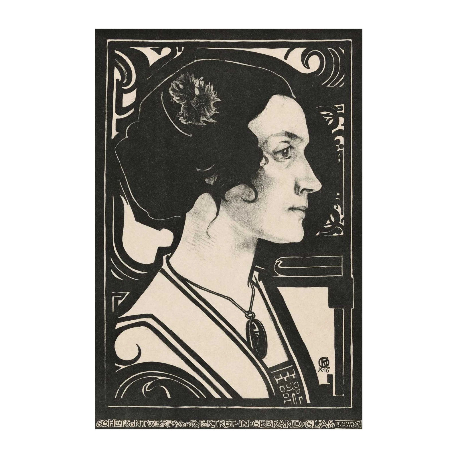 Art Nouveau Portrait Wall Art