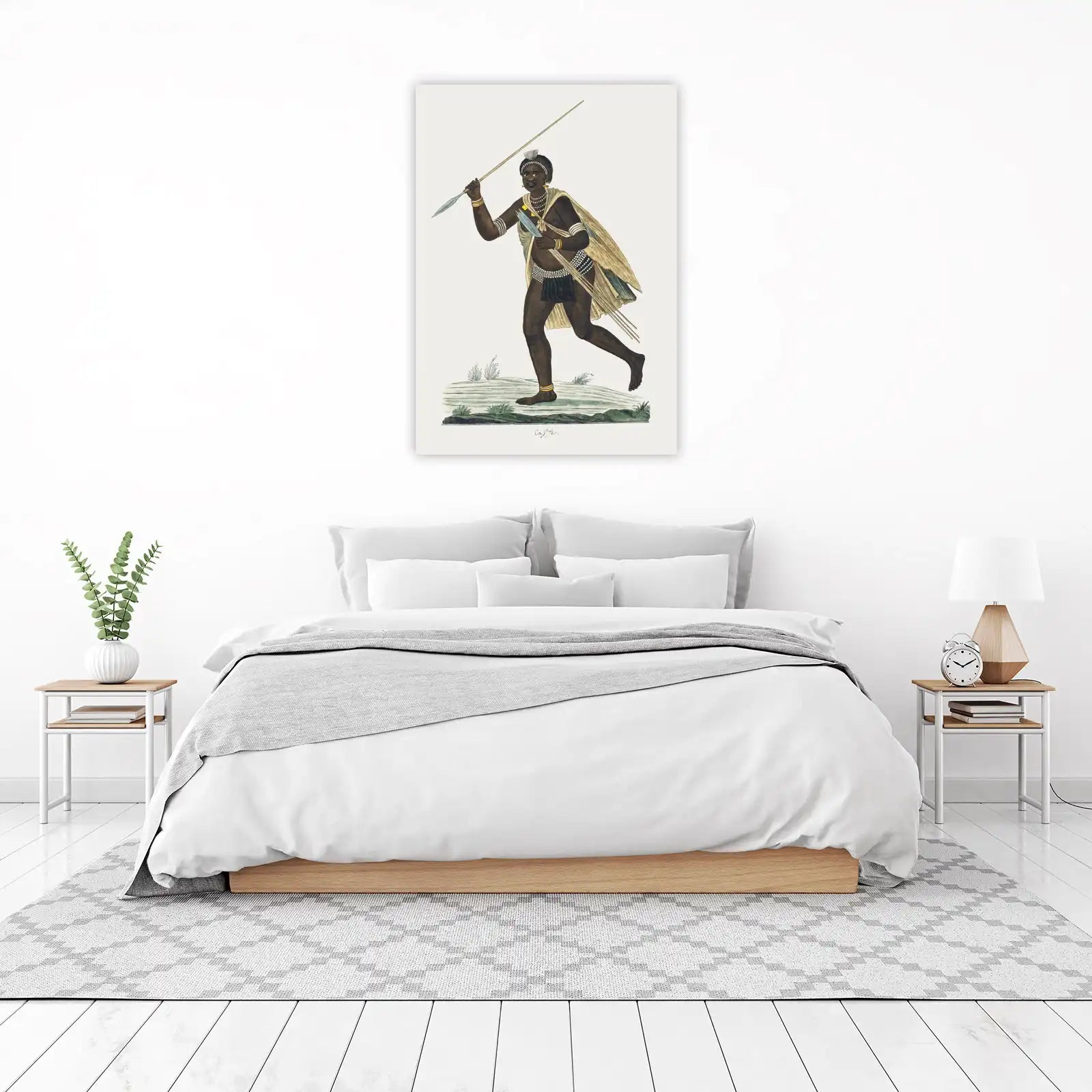 Vintage Warrior with Spear Wall Art