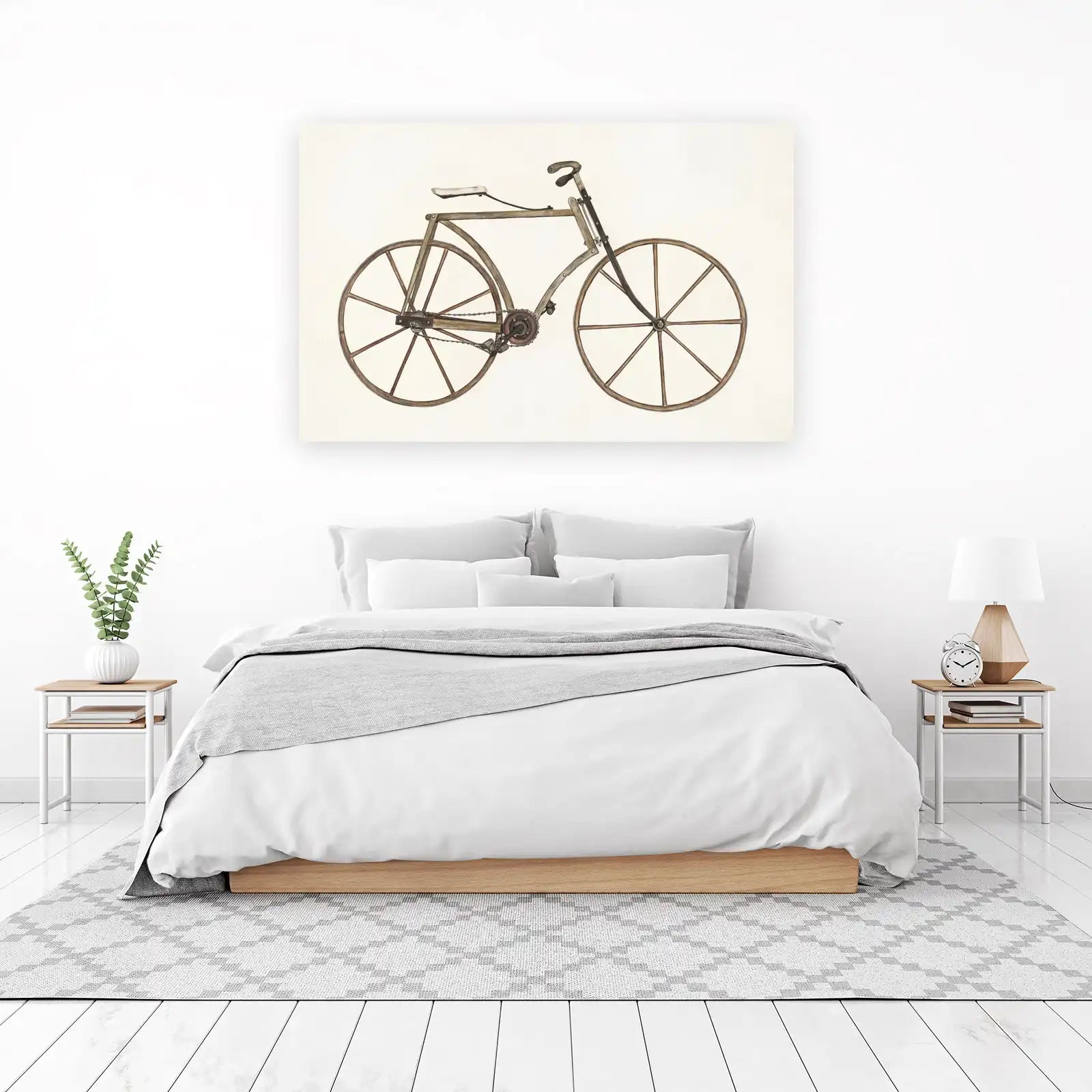 Vintage Wooden Bicycle Art Wall Art