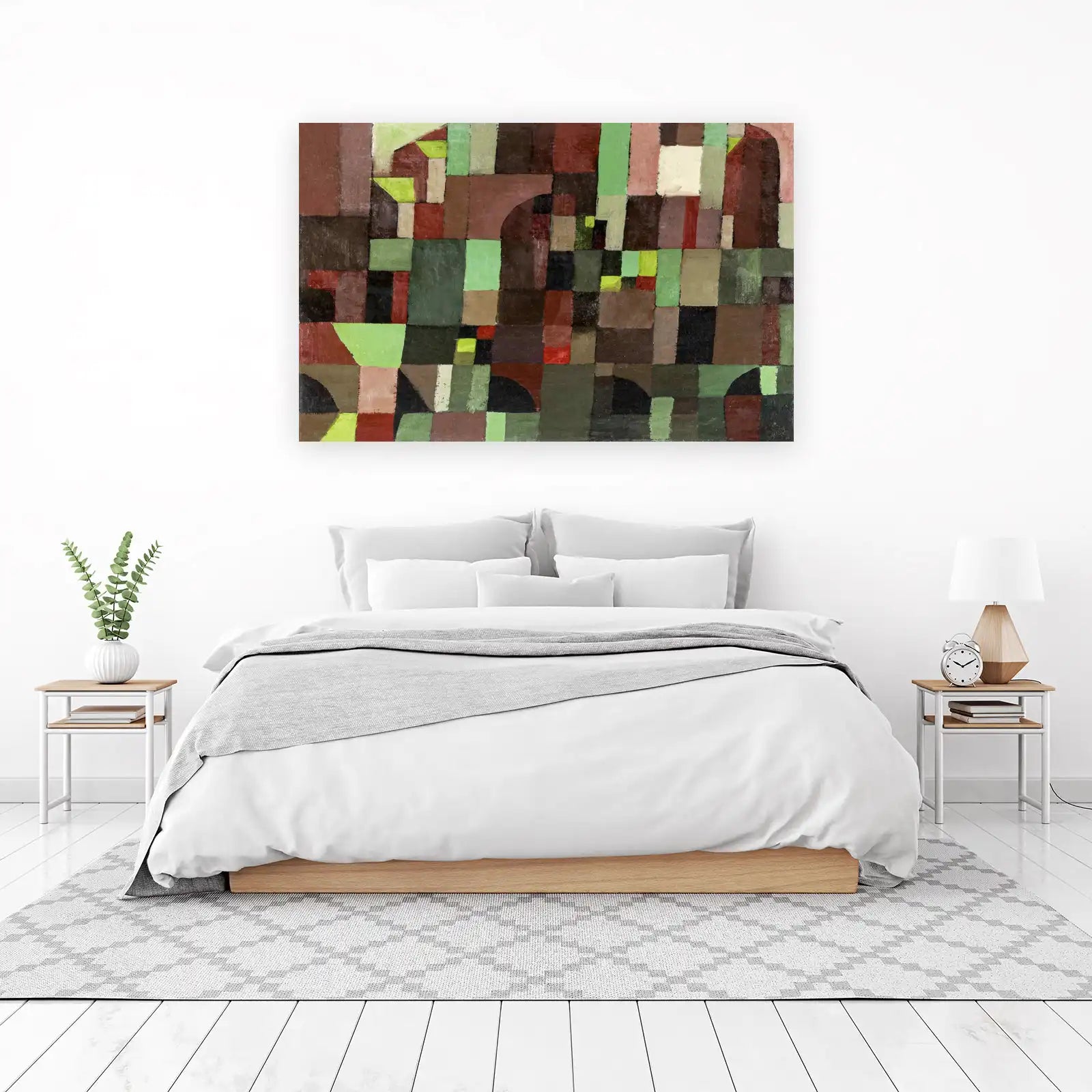 Abstract Geometric Earth Tones Wall Art