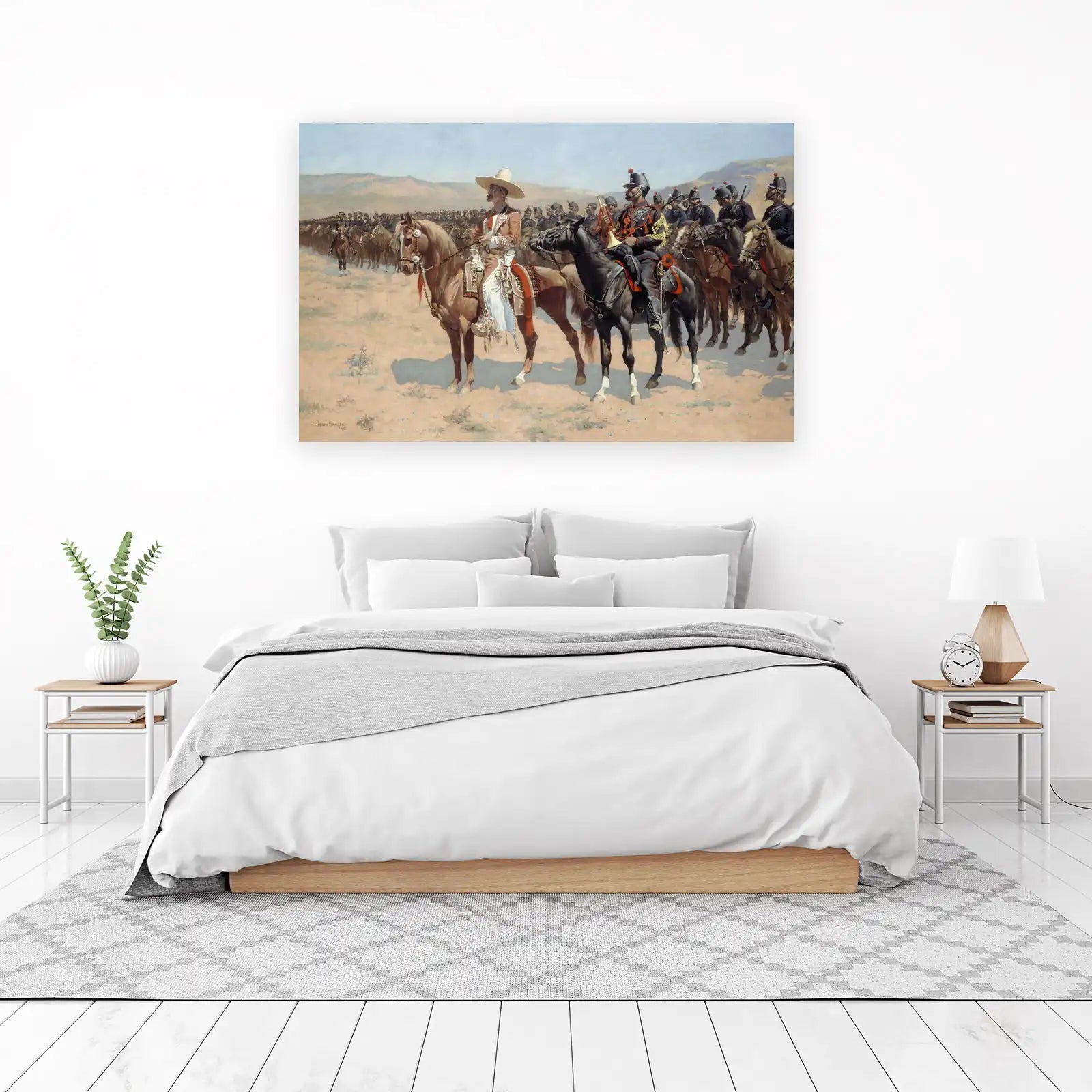 Historic Cavalry Charge Desert Landscape Wall Art