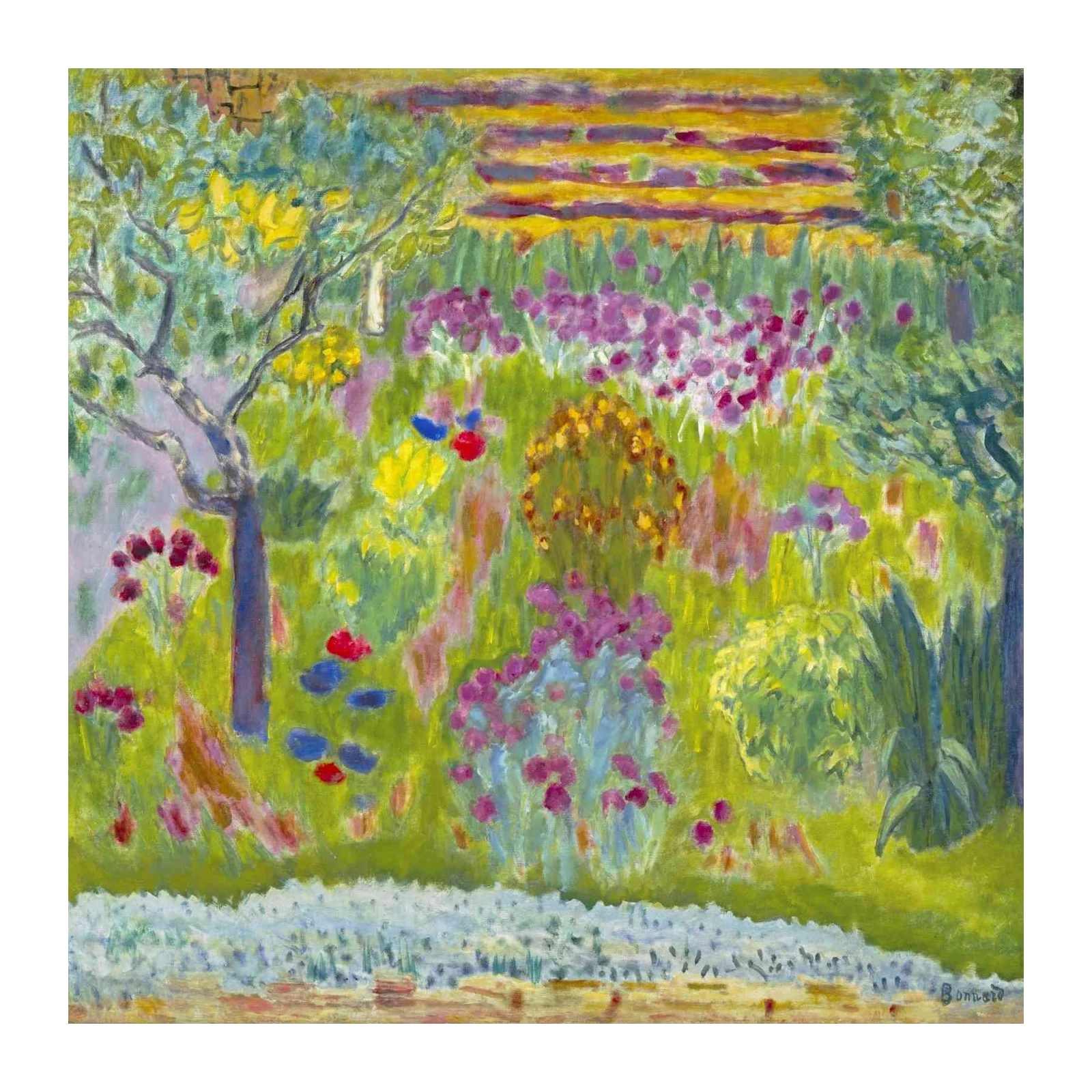 Vibrant Garden Landscape Impressionist Wall Art