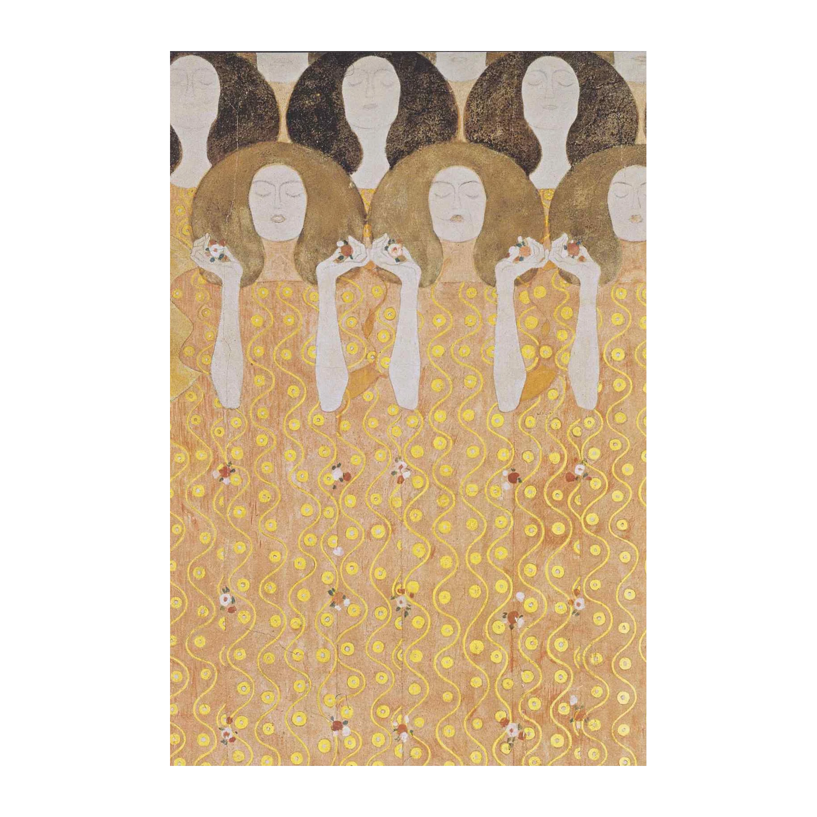Golden Elegance Woman Art Wall Art