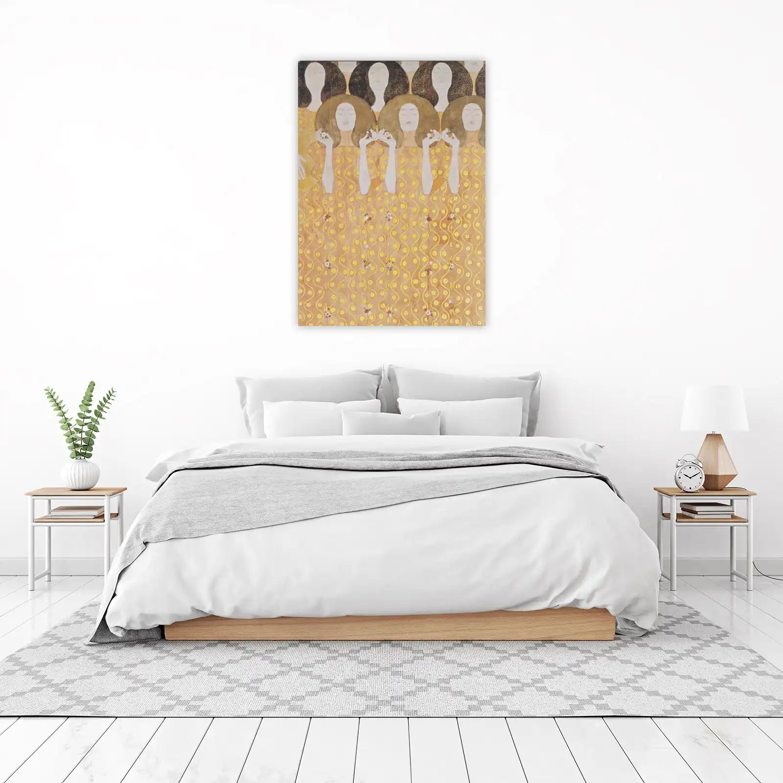 Golden Elegance Woman Art Wall Art