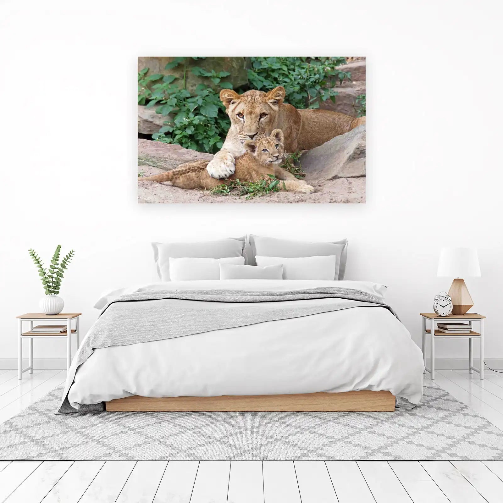 Majestic Lioness & Cub Wildlife Wall Art