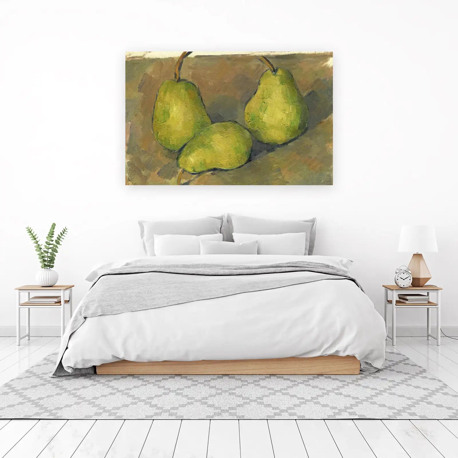 Vibrant Pear Still Life Impasto Wall Art
