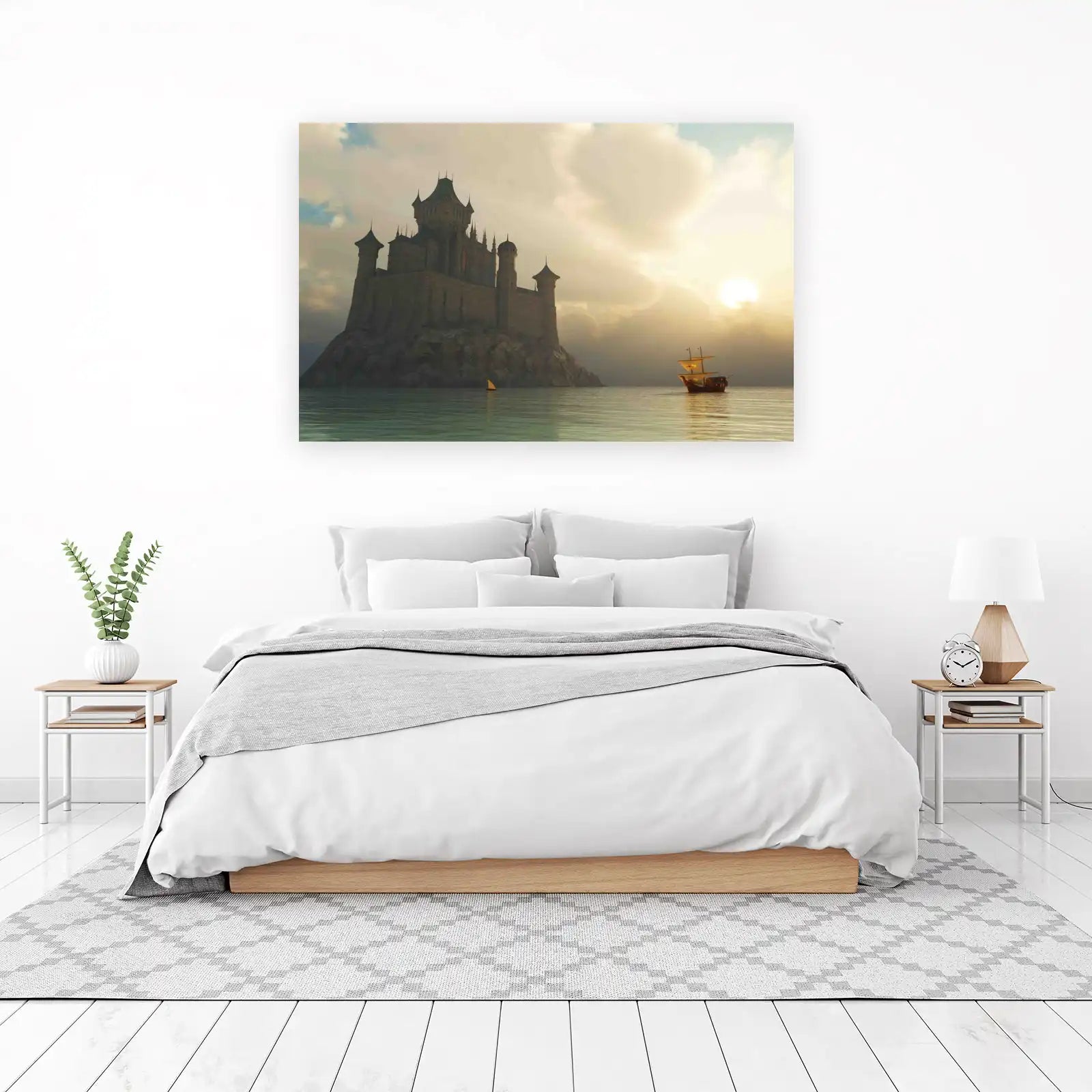 Epic Castle & Ship Fantasy Wall Art