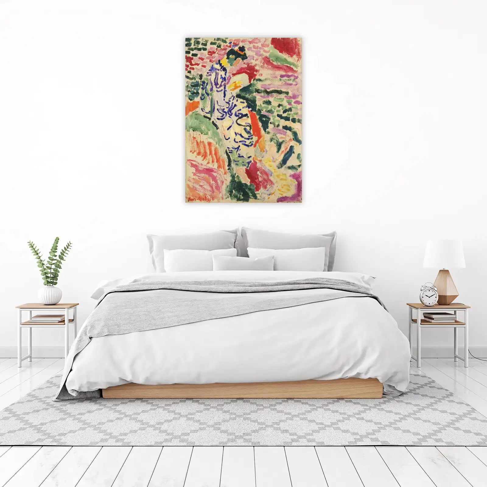 Vibrant Fauvist Portrait Woman Wall Art