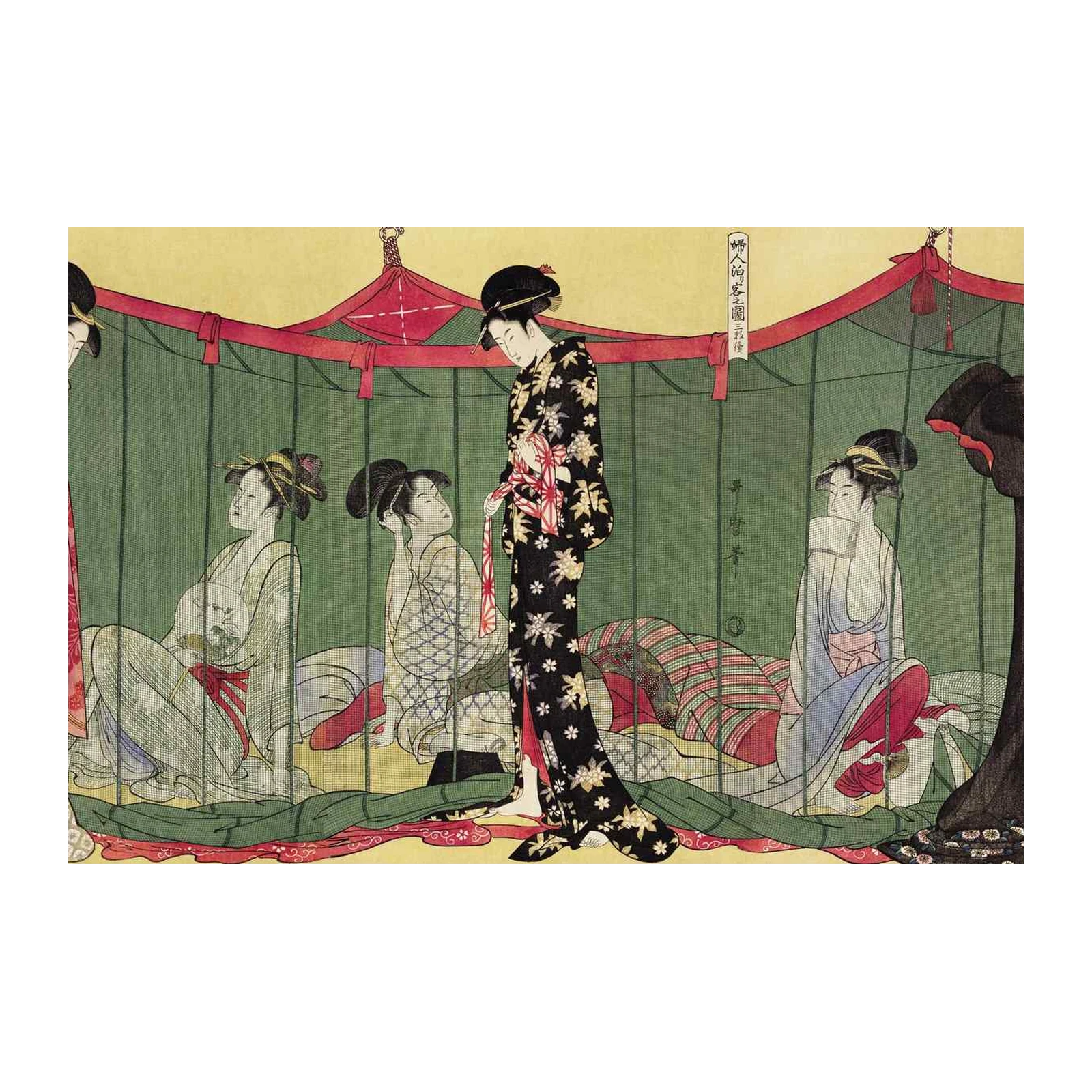 Ukiyo-e Geisha Gathering Wall Art | Japanese Art Decor