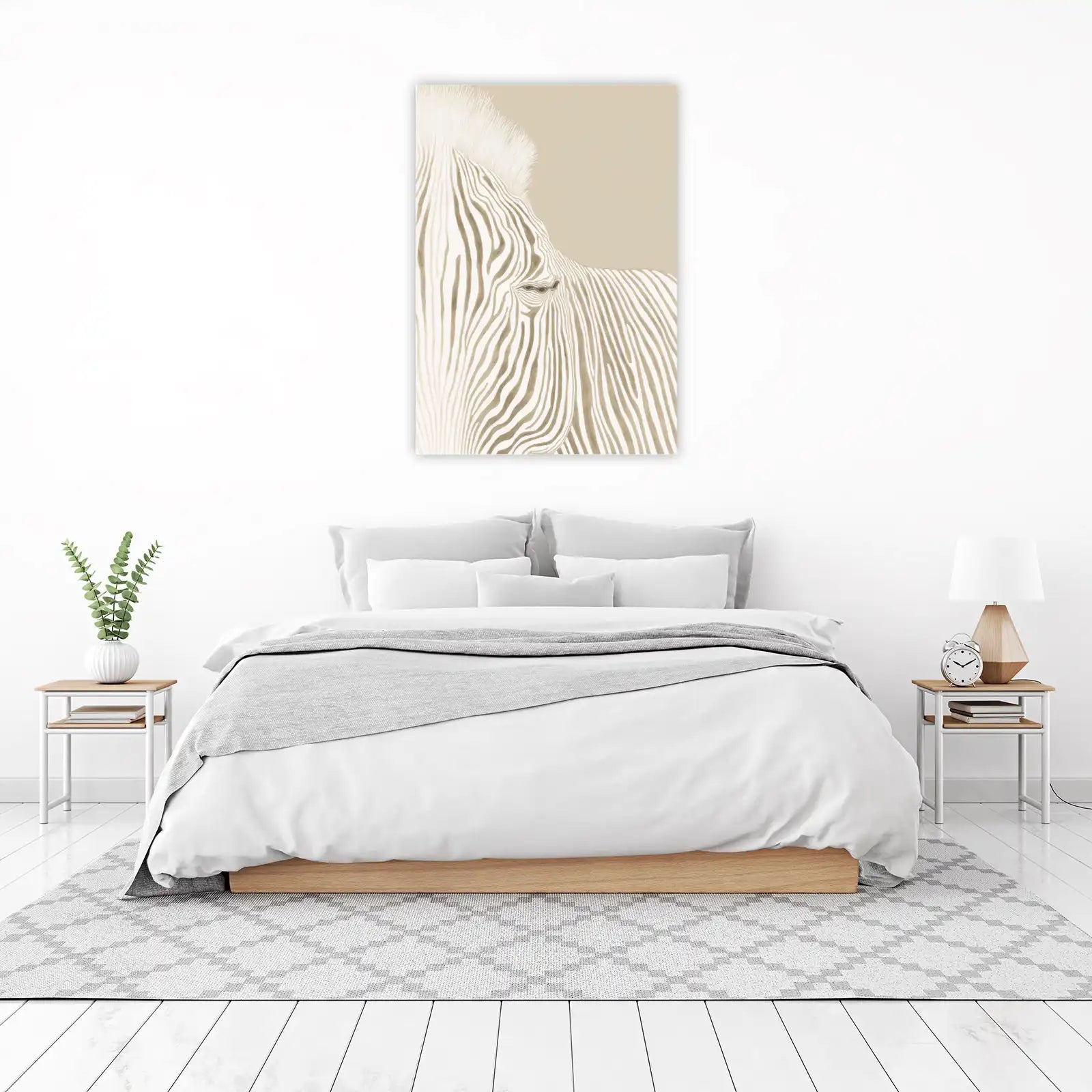 Elegant Zebra Close-Up Wall Art