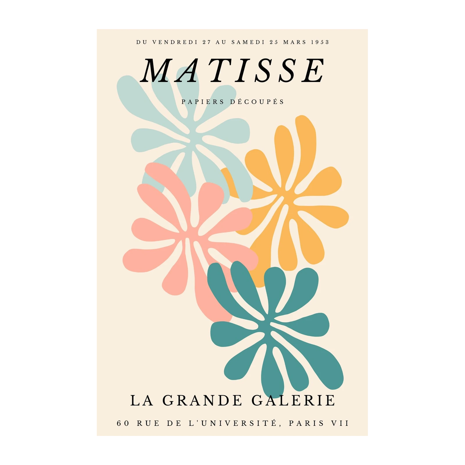 Vintage Floral Matisse Papiers Découpés Wall Art