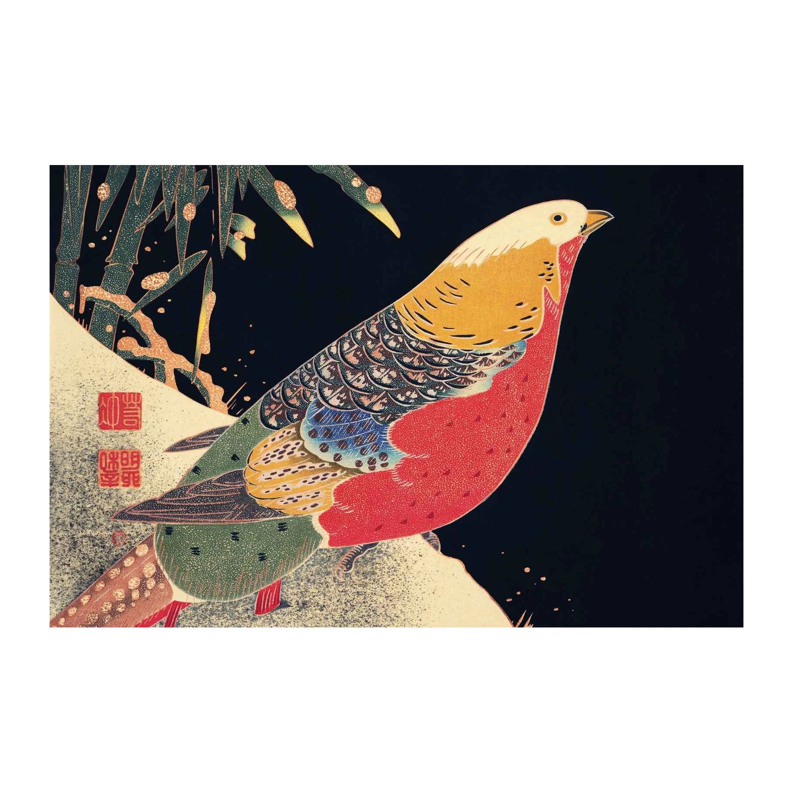 Vibrant Pheasant Asian Art Wall Art