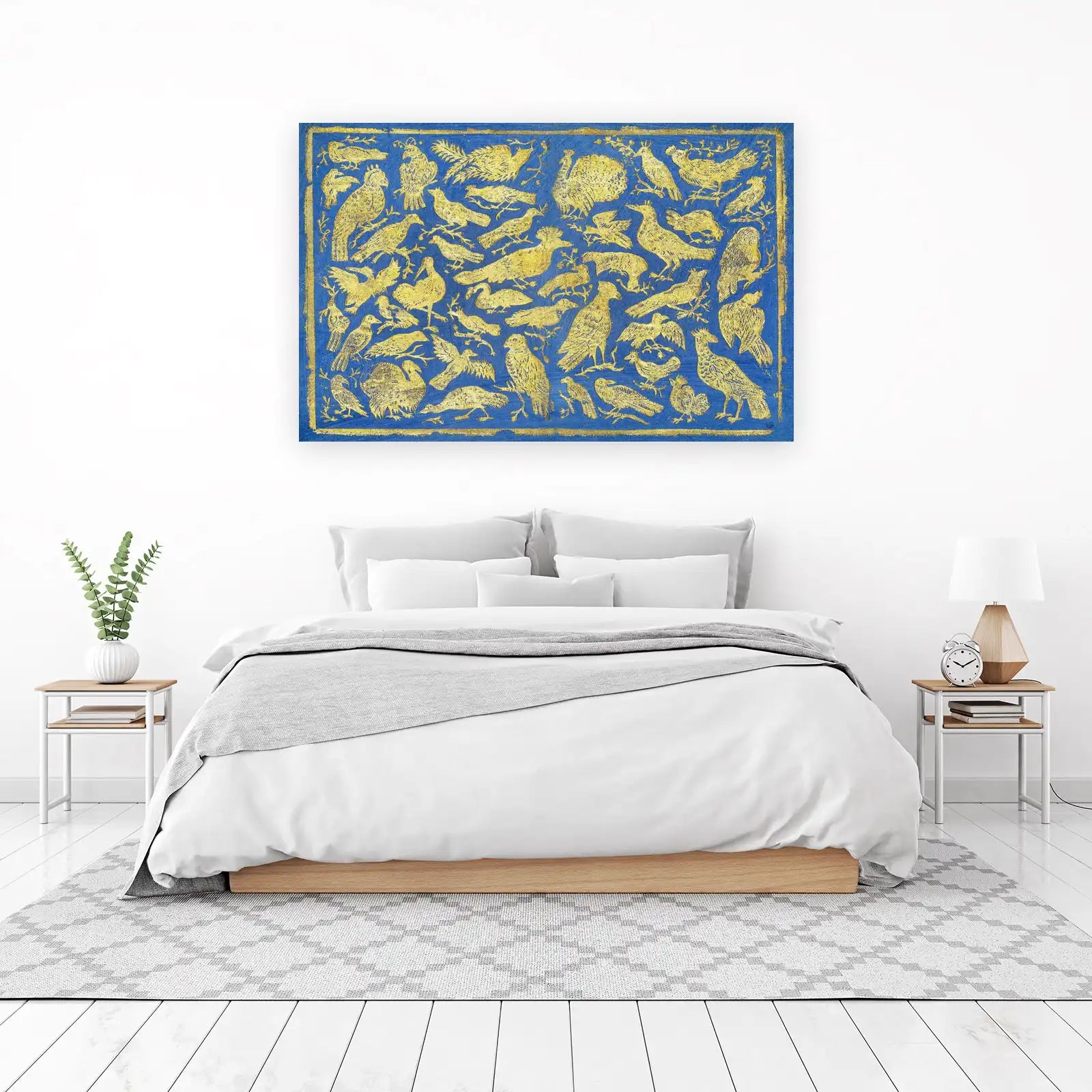 Golden Avian Medley Blue Bird Wall Art