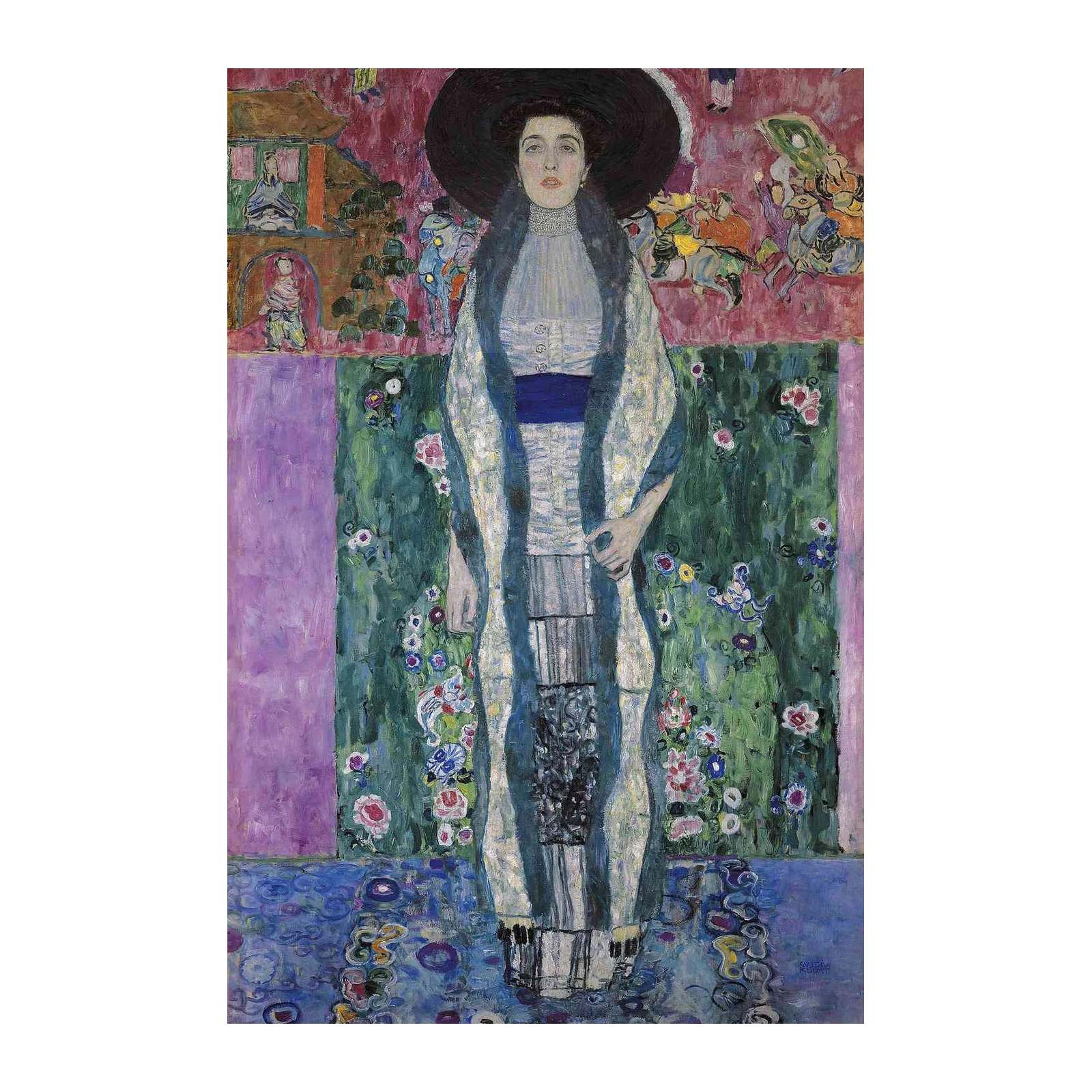 Elegant Lady Portrait Gustav Klimt Wall Art