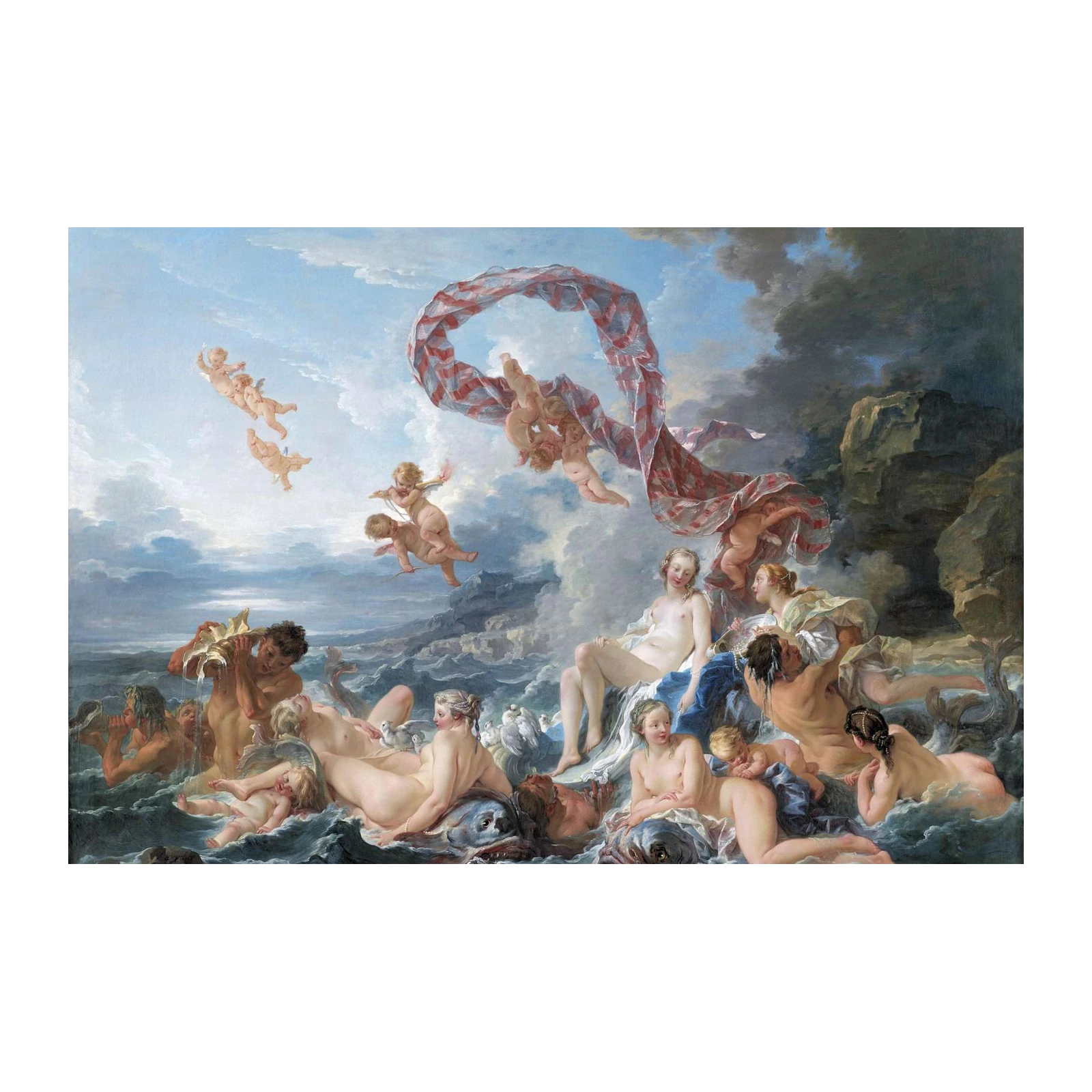Neoclassical Triumph Cherubs & Nymphs Wall Art