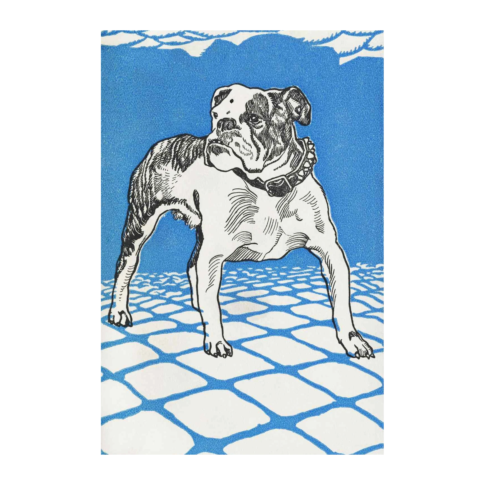 Artistic Bulldog Portrait Wall Art