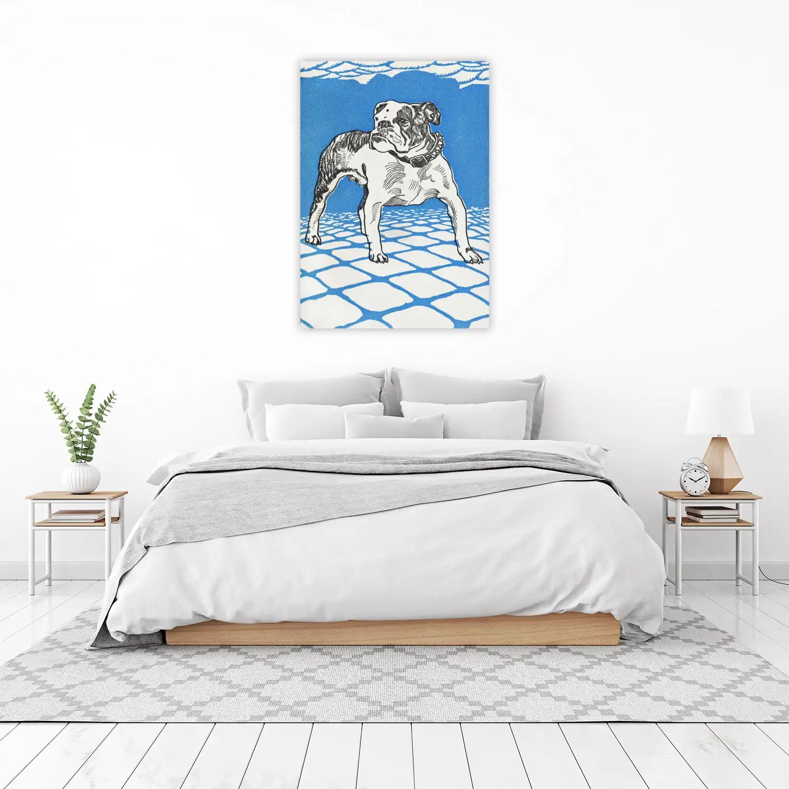 Artistic Bulldog Portrait Wall Art