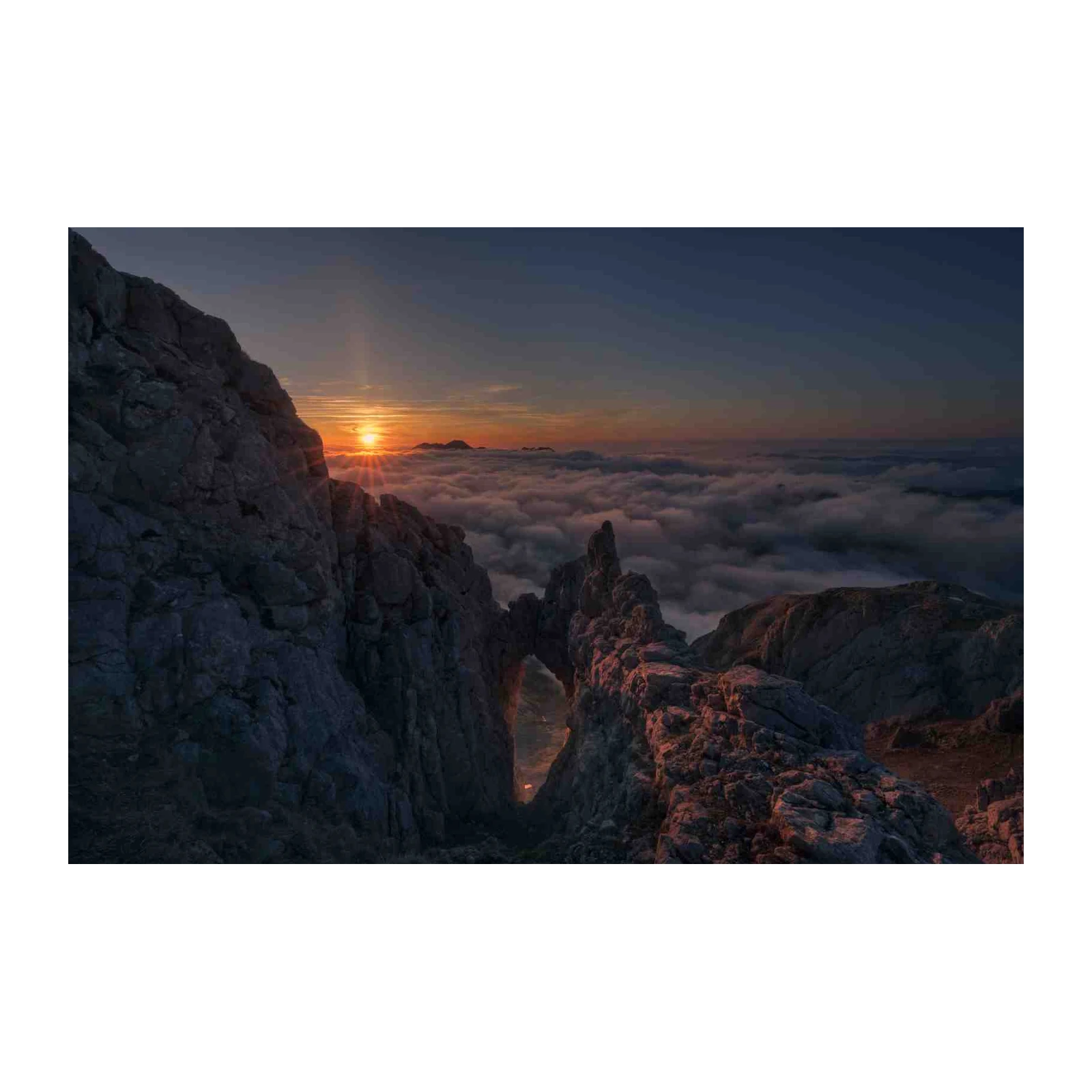 Mountain Arch Sunset Wall Art
