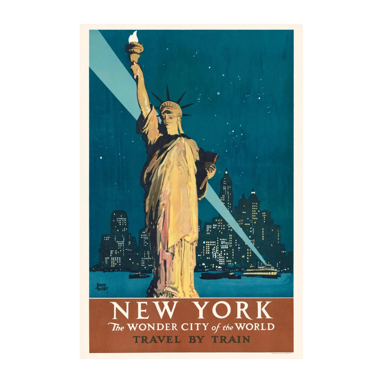 Vintage New York Statue of Liberty Wall Art